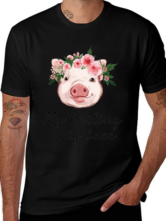 Resting Pig Face Graphic Tee