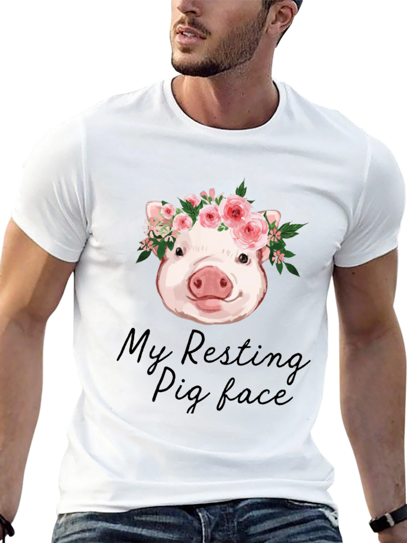 Resting Pig Face Graphic Tee