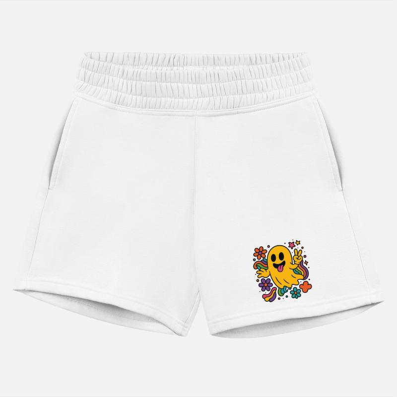 Vibrant Ghost with Rainbow Accents