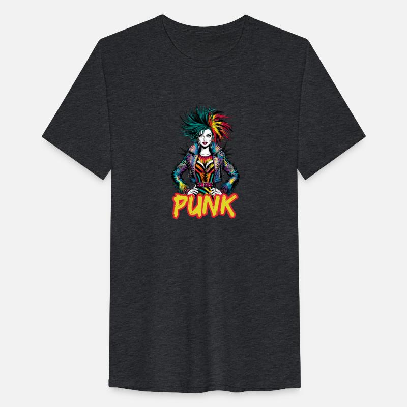 Vibrant Graphic Punk Art Style Punk Girl for a