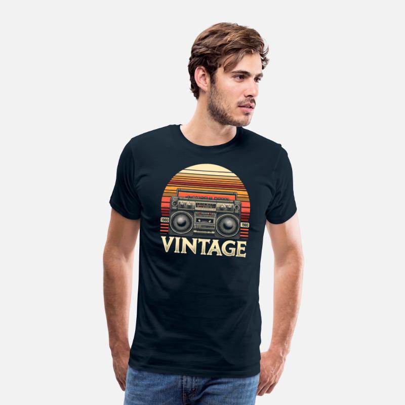Vintage Boombox Old School 80s Music Retro