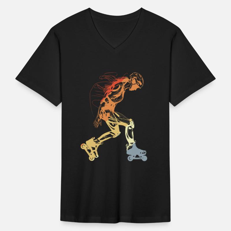 Vintage Roller Skating Girl Drawing