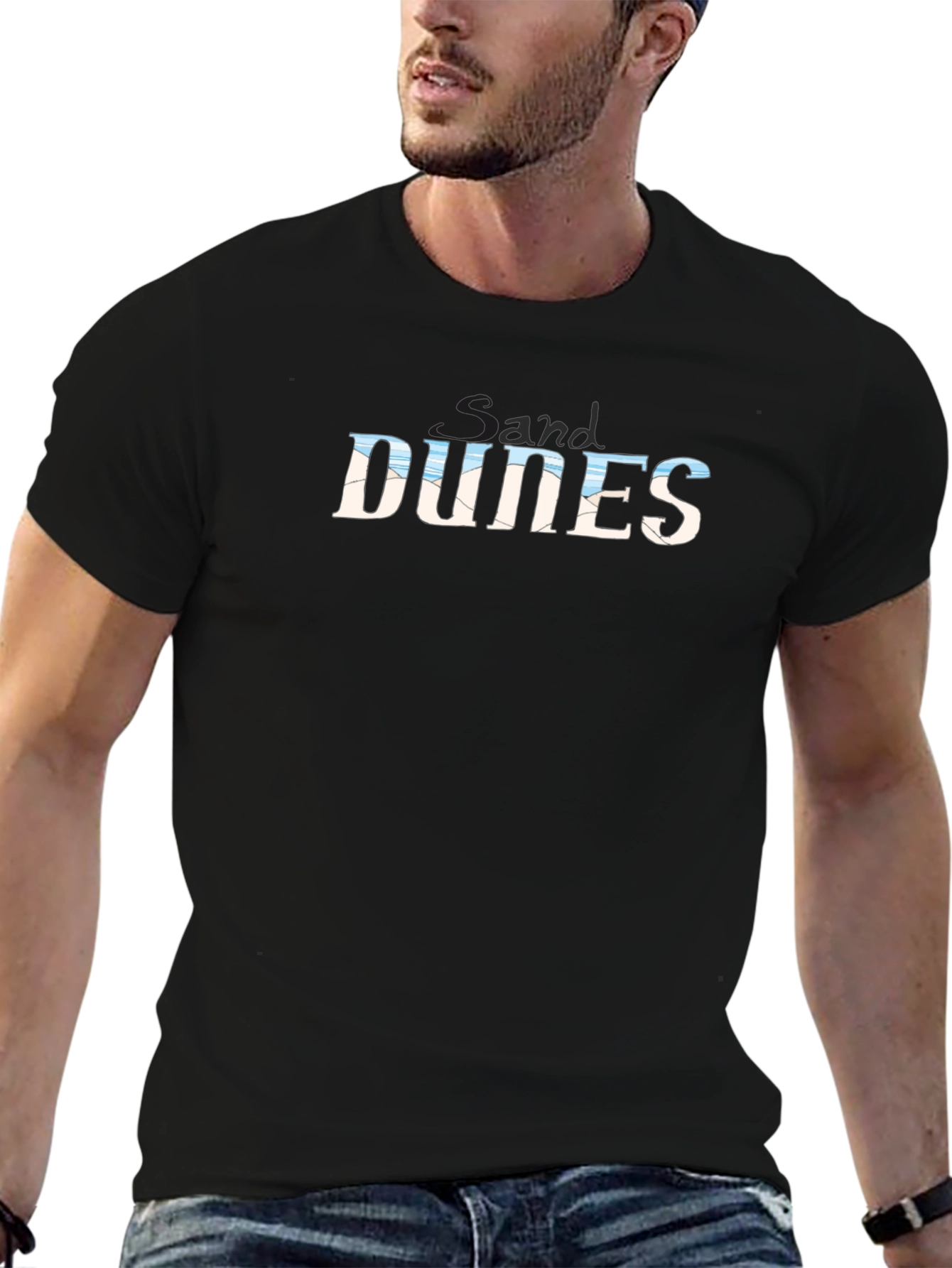 Sand Dunes Graphic T-Shirt - Black
