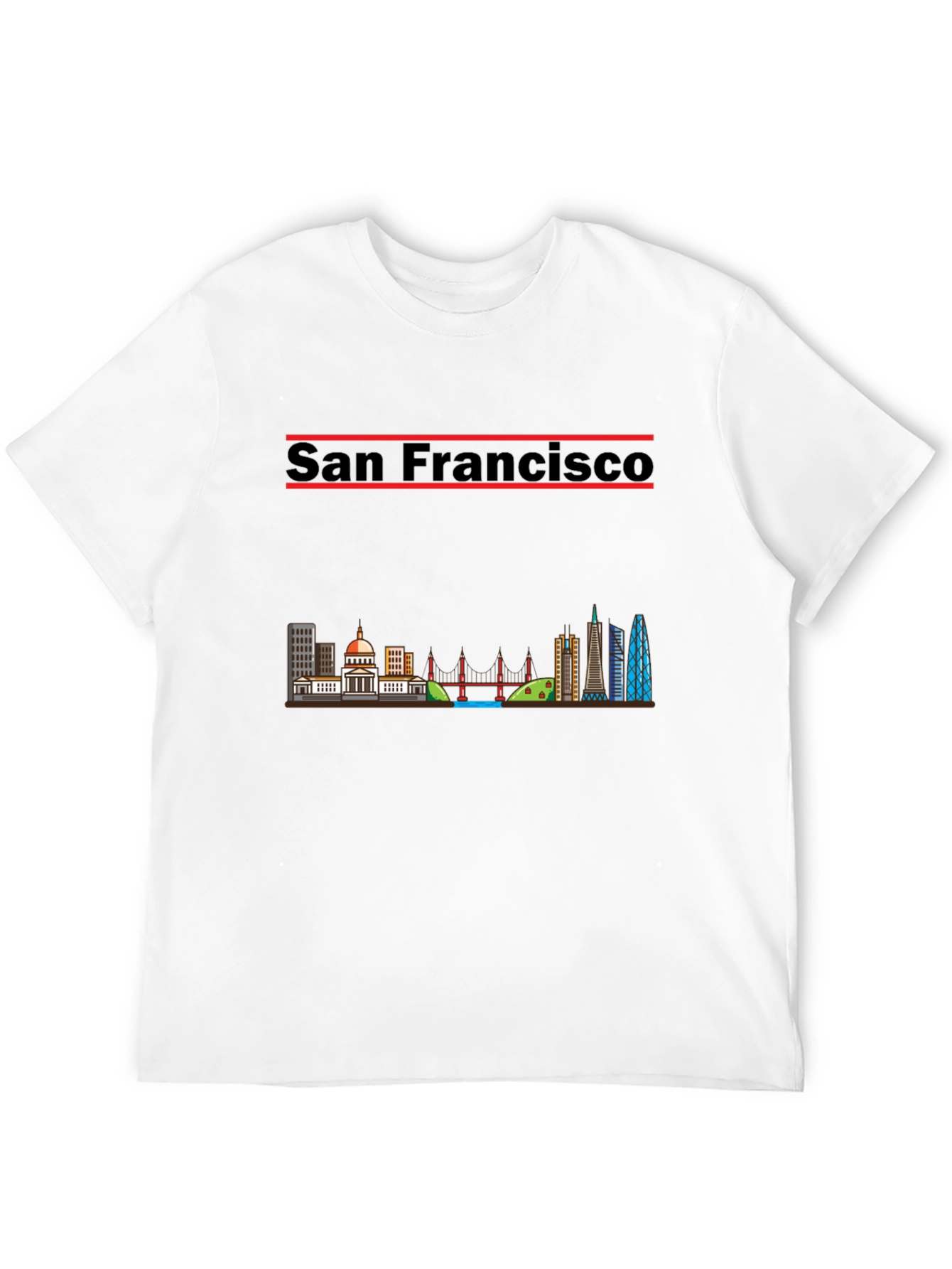 San Francisco Skyline Black T-Shirt