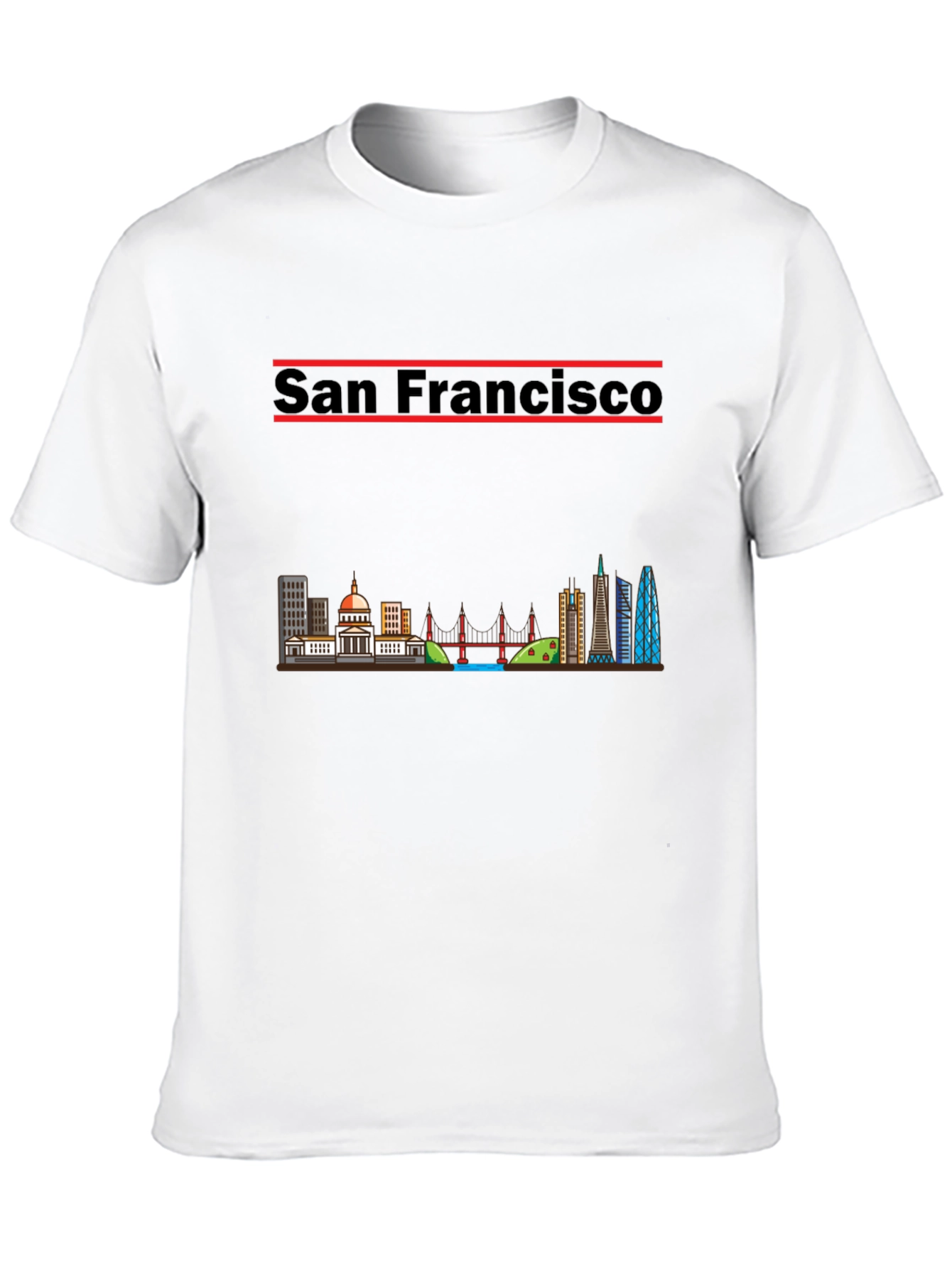 San Francisco Skyline Black T-Shirt