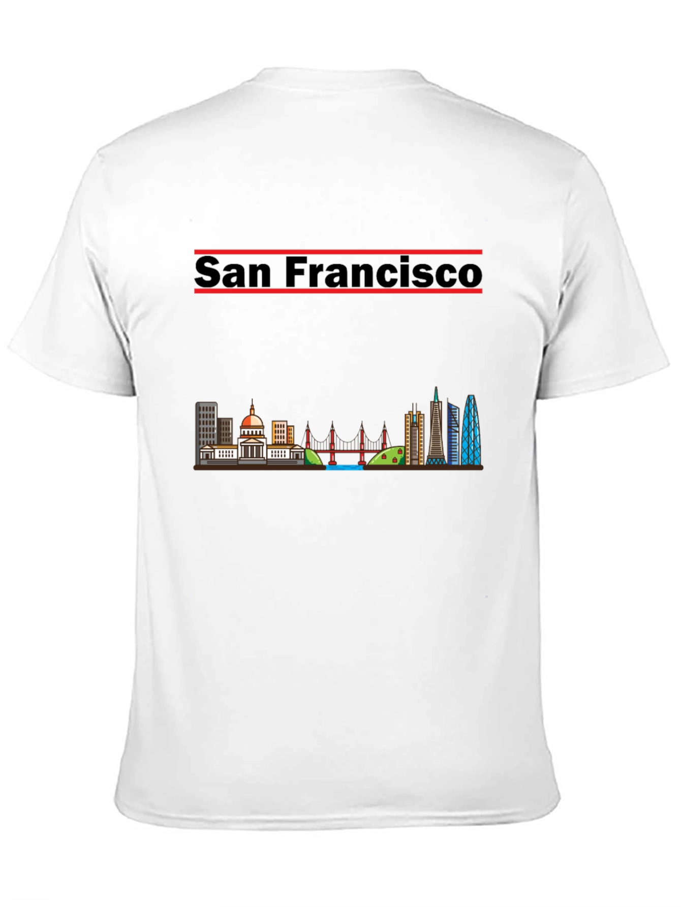 San Francisco Skyline Black T-Shirt