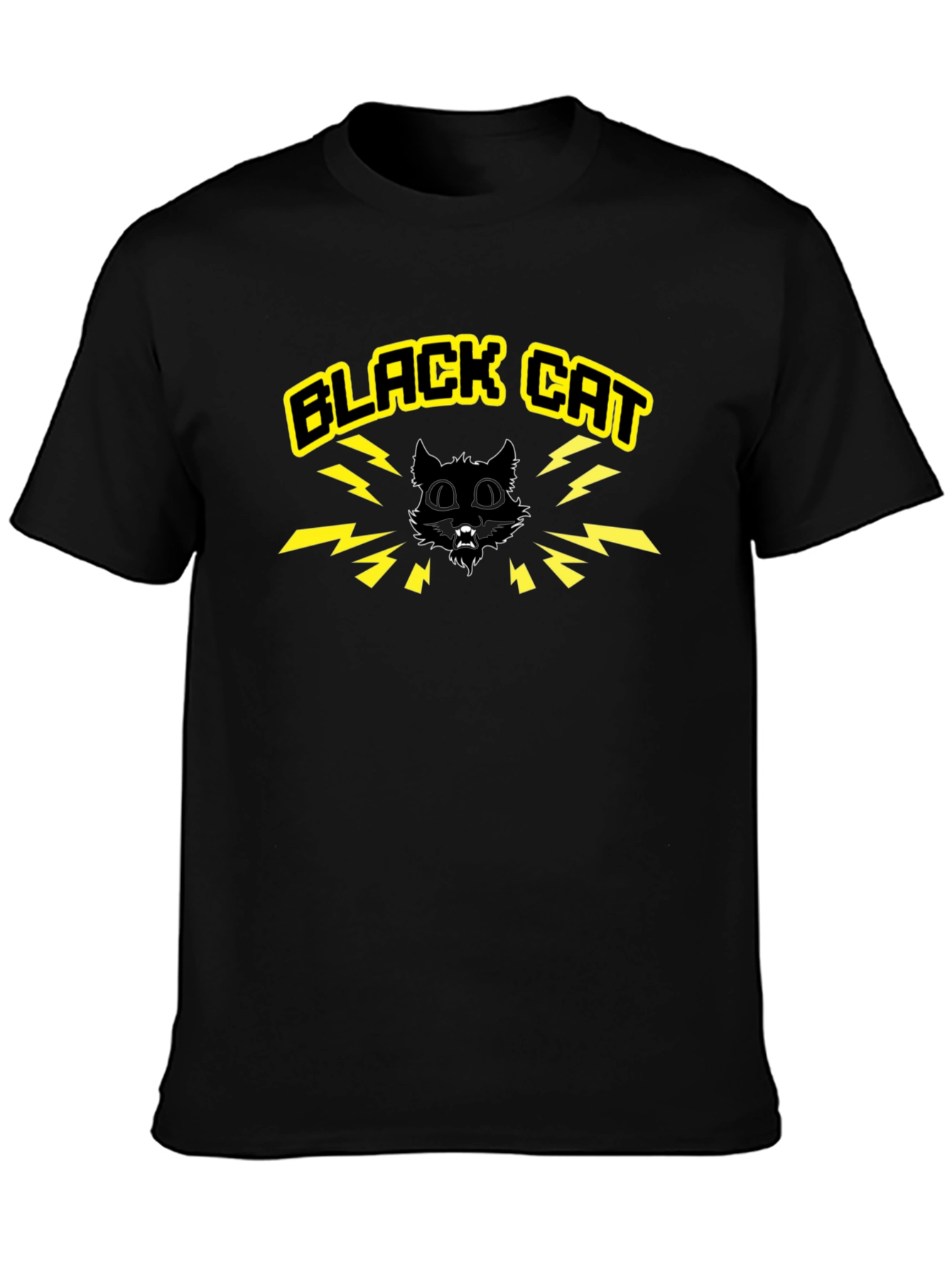 Black Cat Graphic Tee - Bold Style