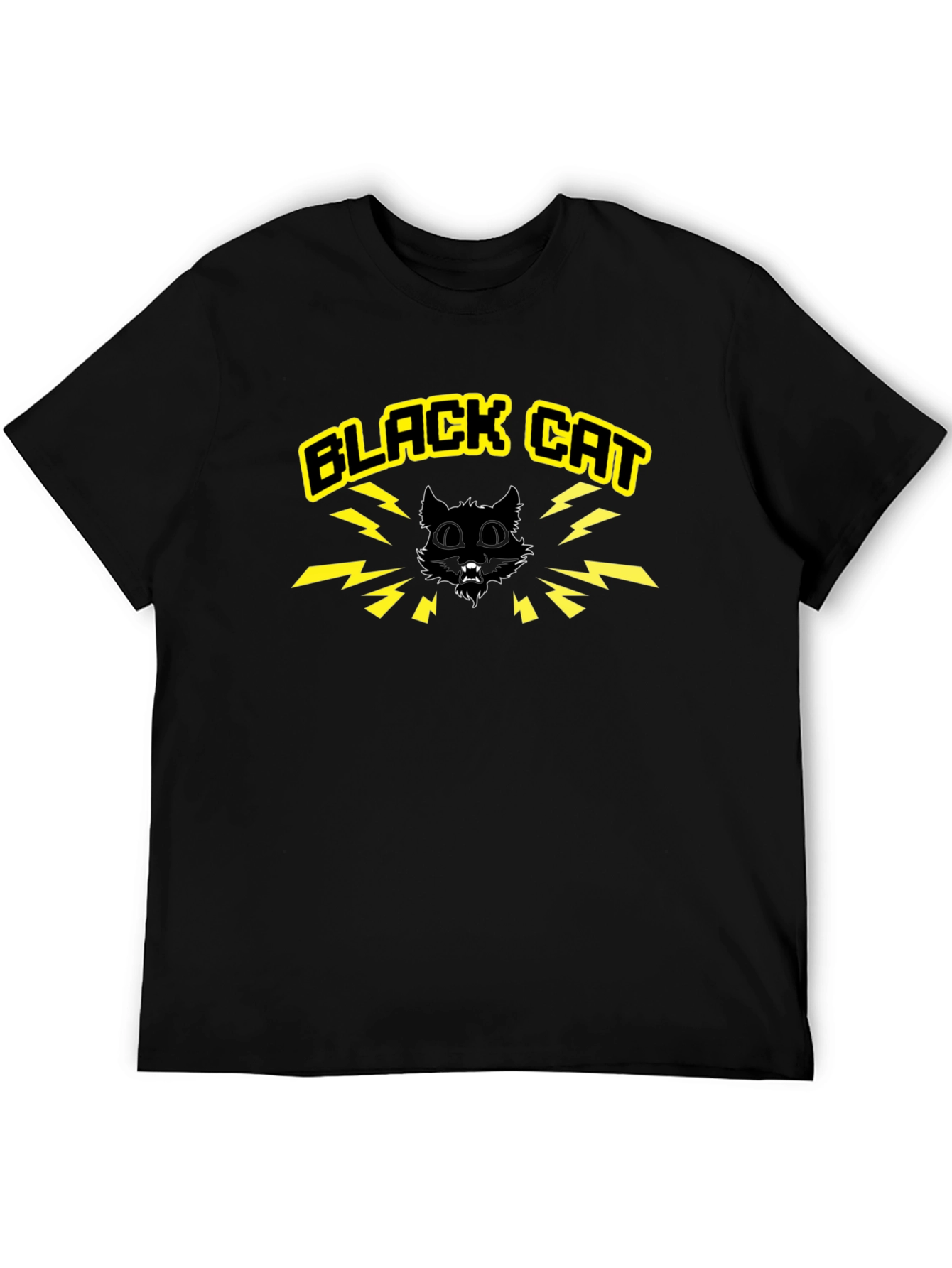 Black Cat Graphic Tee - Bold Style