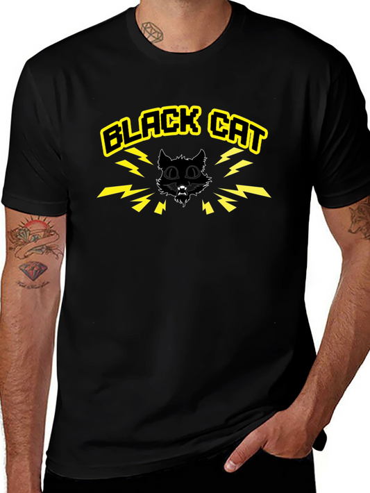 Black Cat Graphic Tee - Bold Style