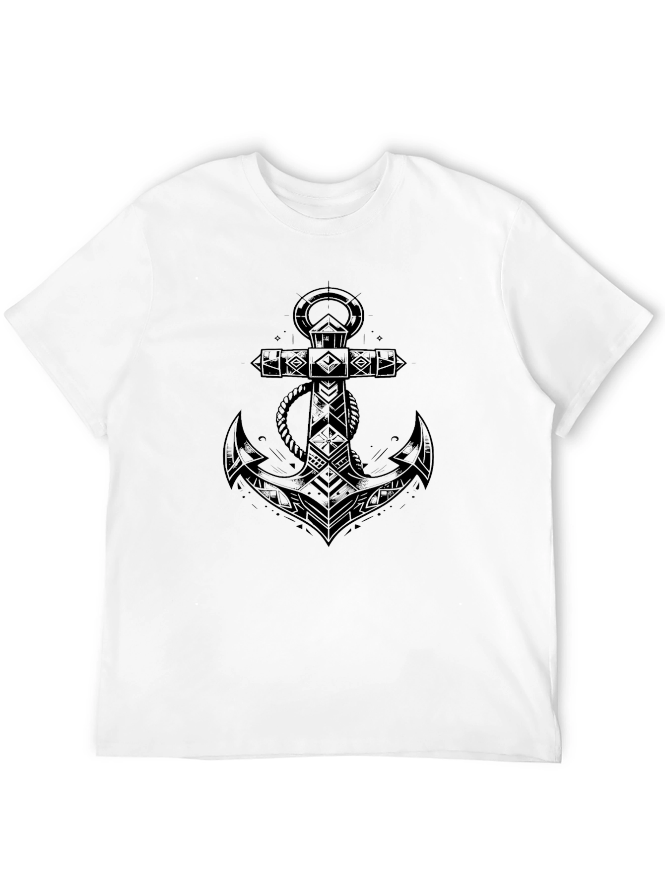 Black Anchor Graphic Tee - Stylish Mens T-Shirt