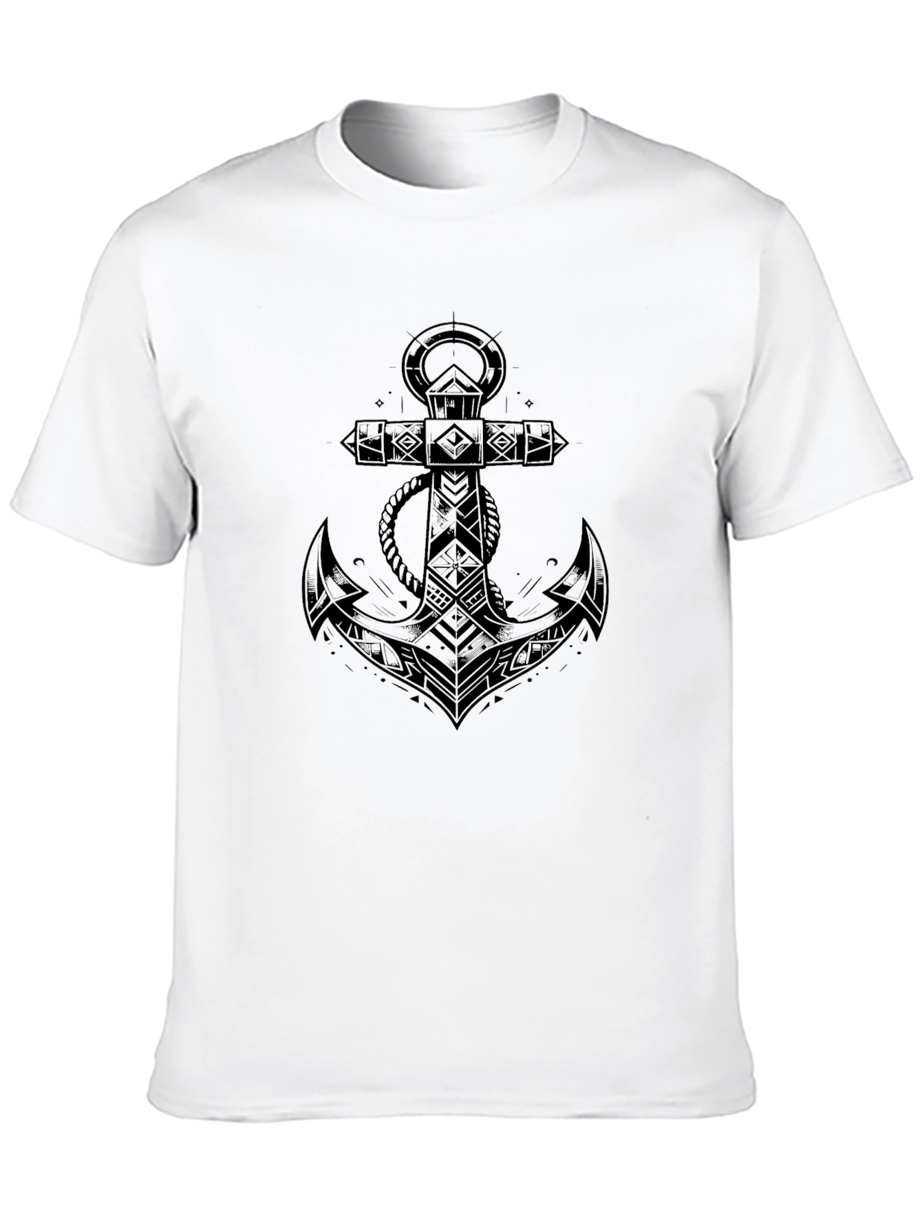 Black Anchor Graphic Tee - Stylish Mens T-Shirt