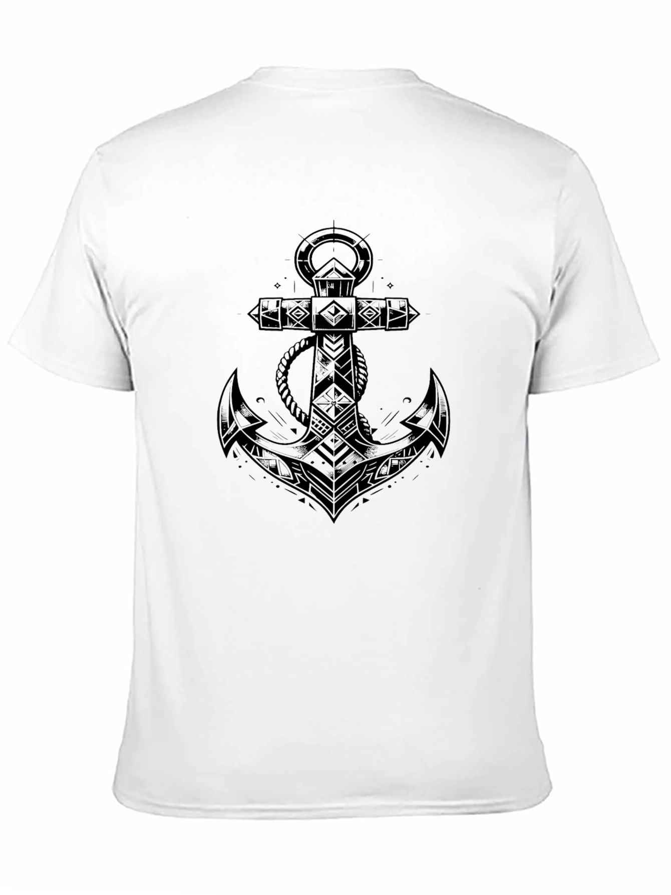 Black Anchor Graphic Tee - Stylish Mens T-Shirt