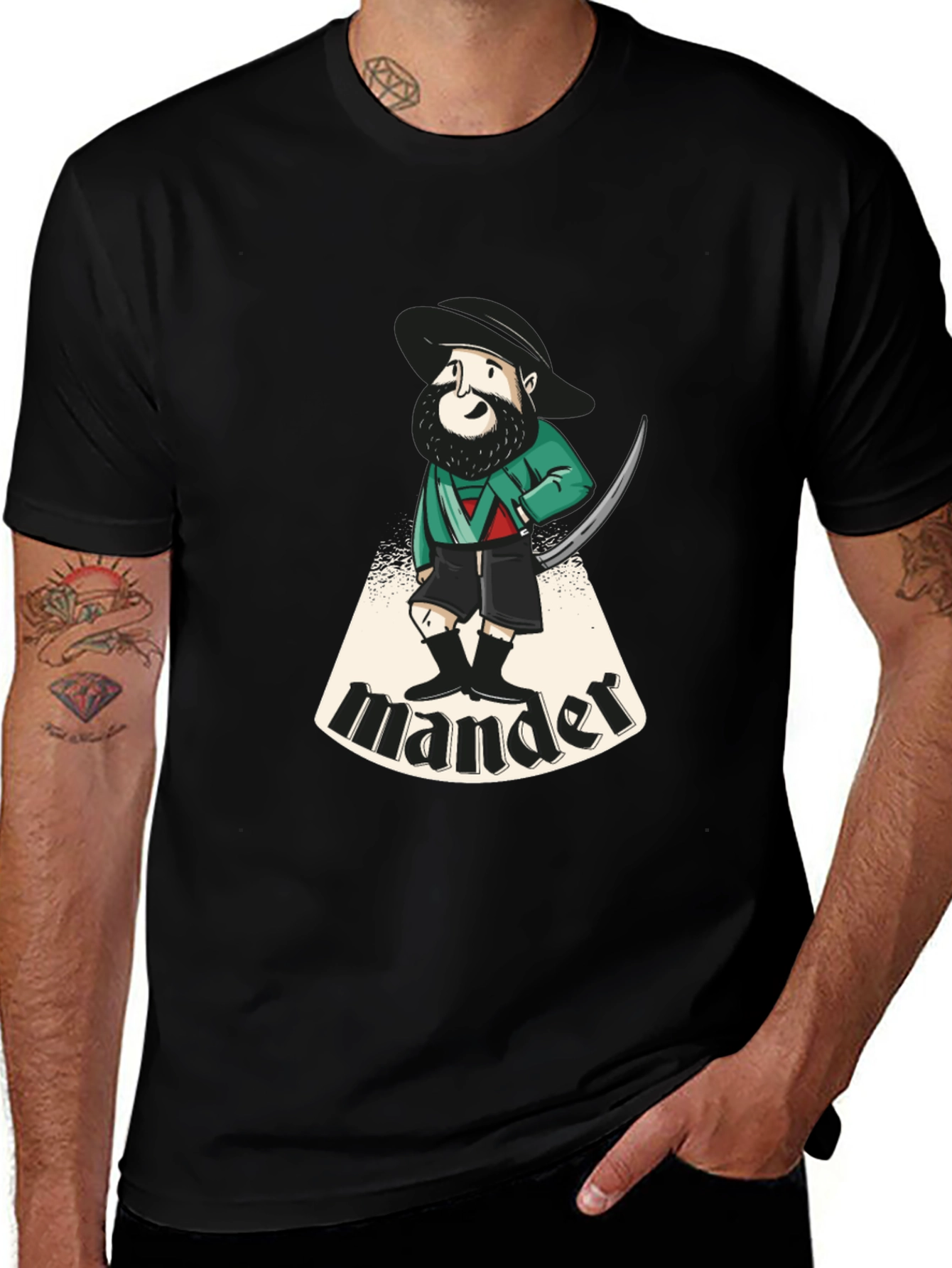 Cartoon Mander Graphic T-Shirt