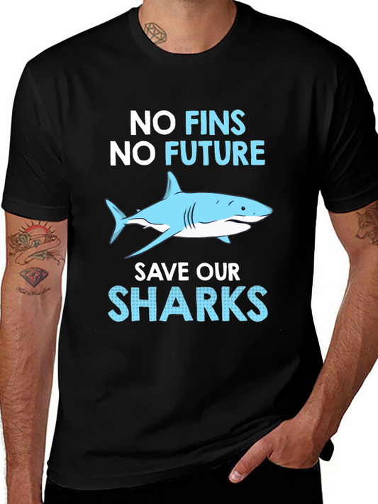 Save the Sharks T-Shirt - No Fins No Future!