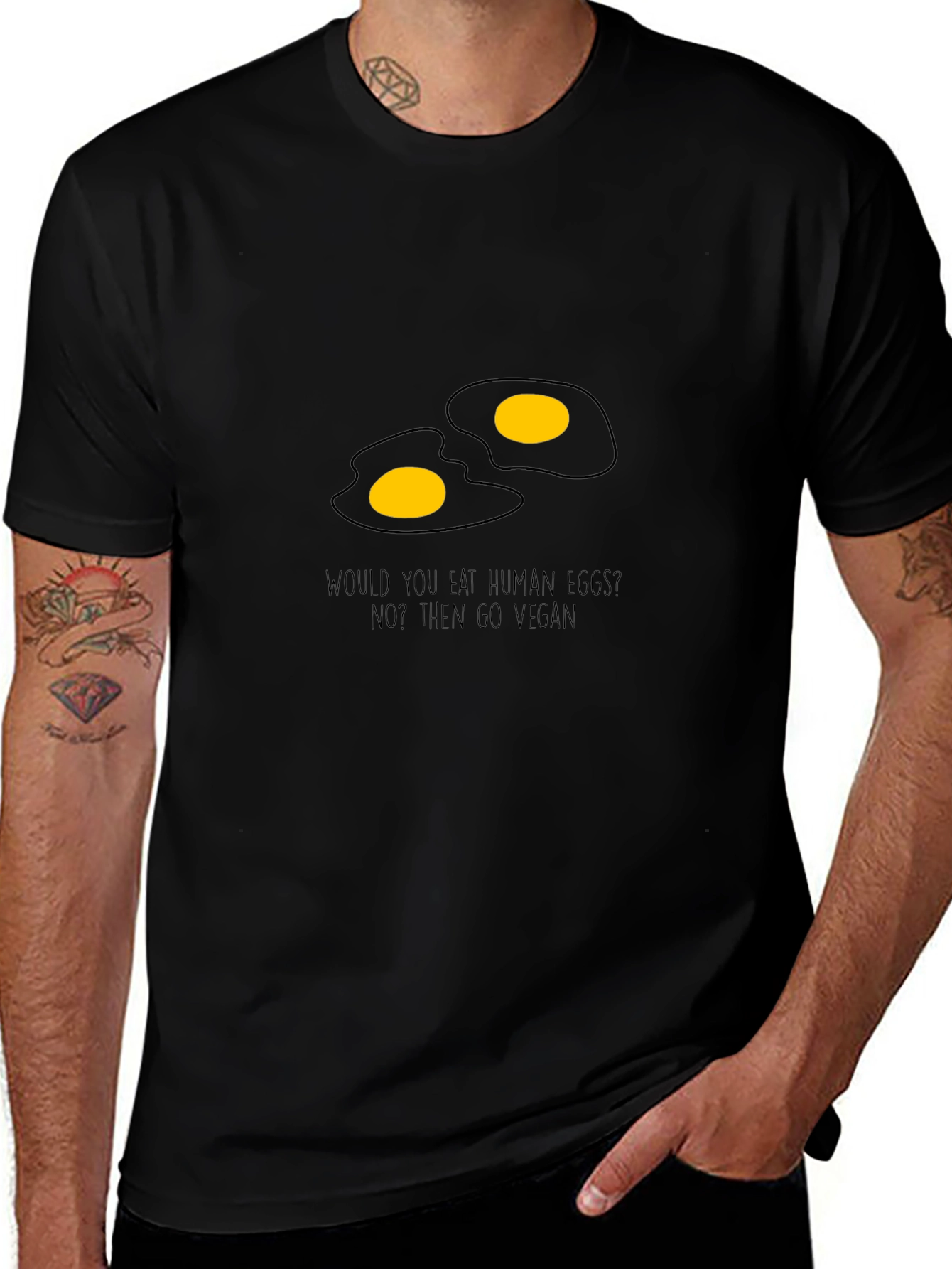 Vegan Egg T-Shirt - Eat Human Eggs? Go Vegan!