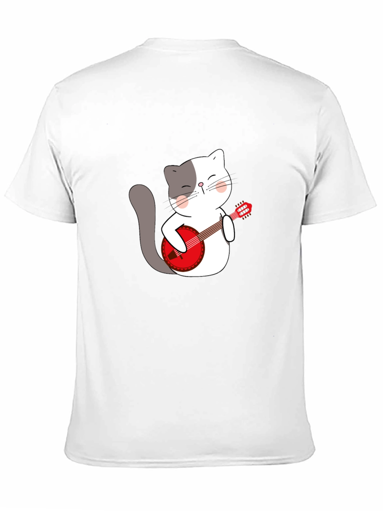 Cat Playing Banjo Graphic T-Shirt