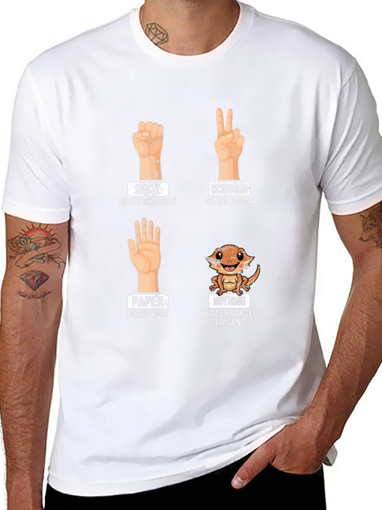 Rock Paper Scissors Bearded Dragon T-Shirt