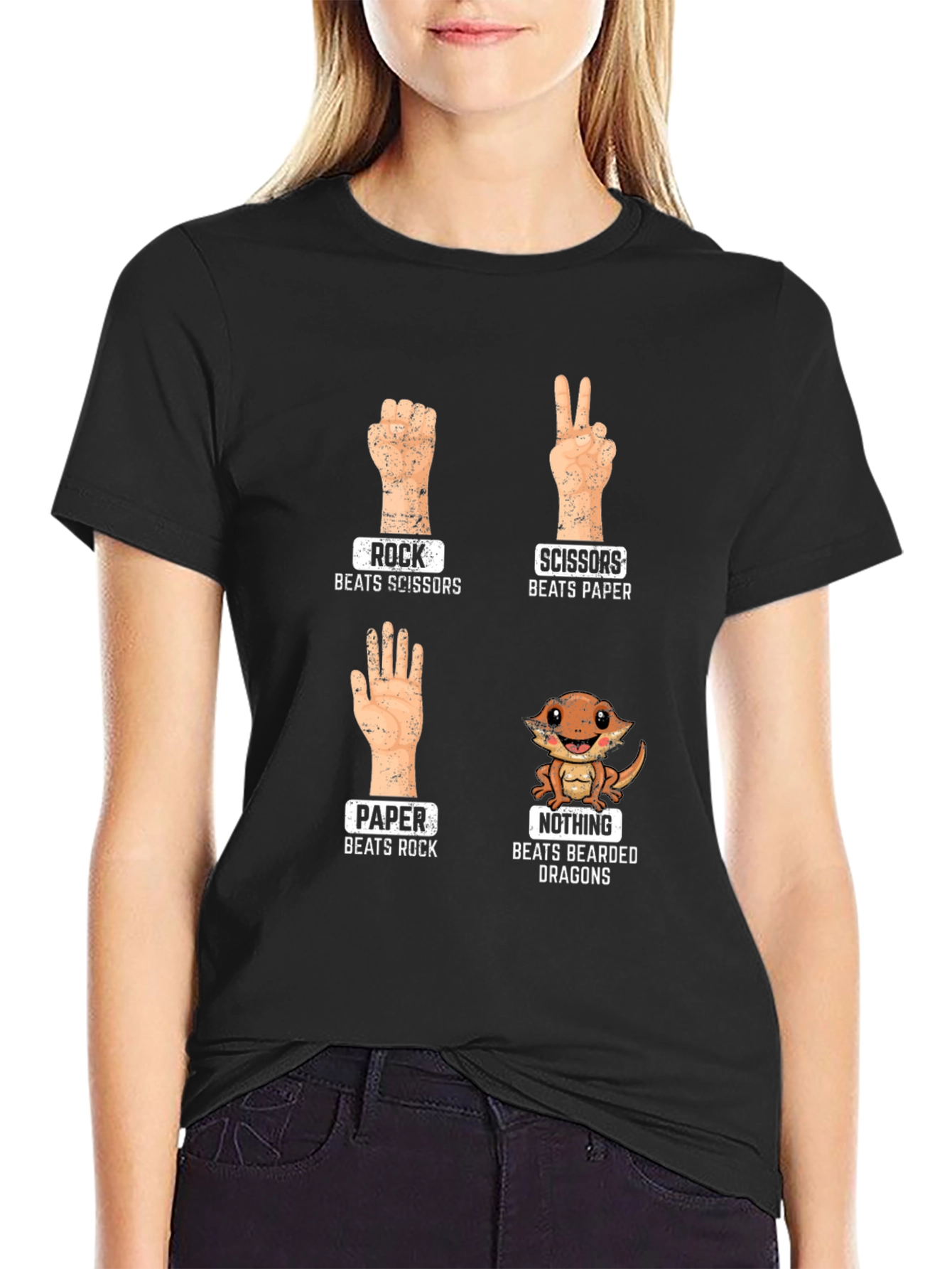 Rock Paper Scissors Bearded Dragon T-Shirt