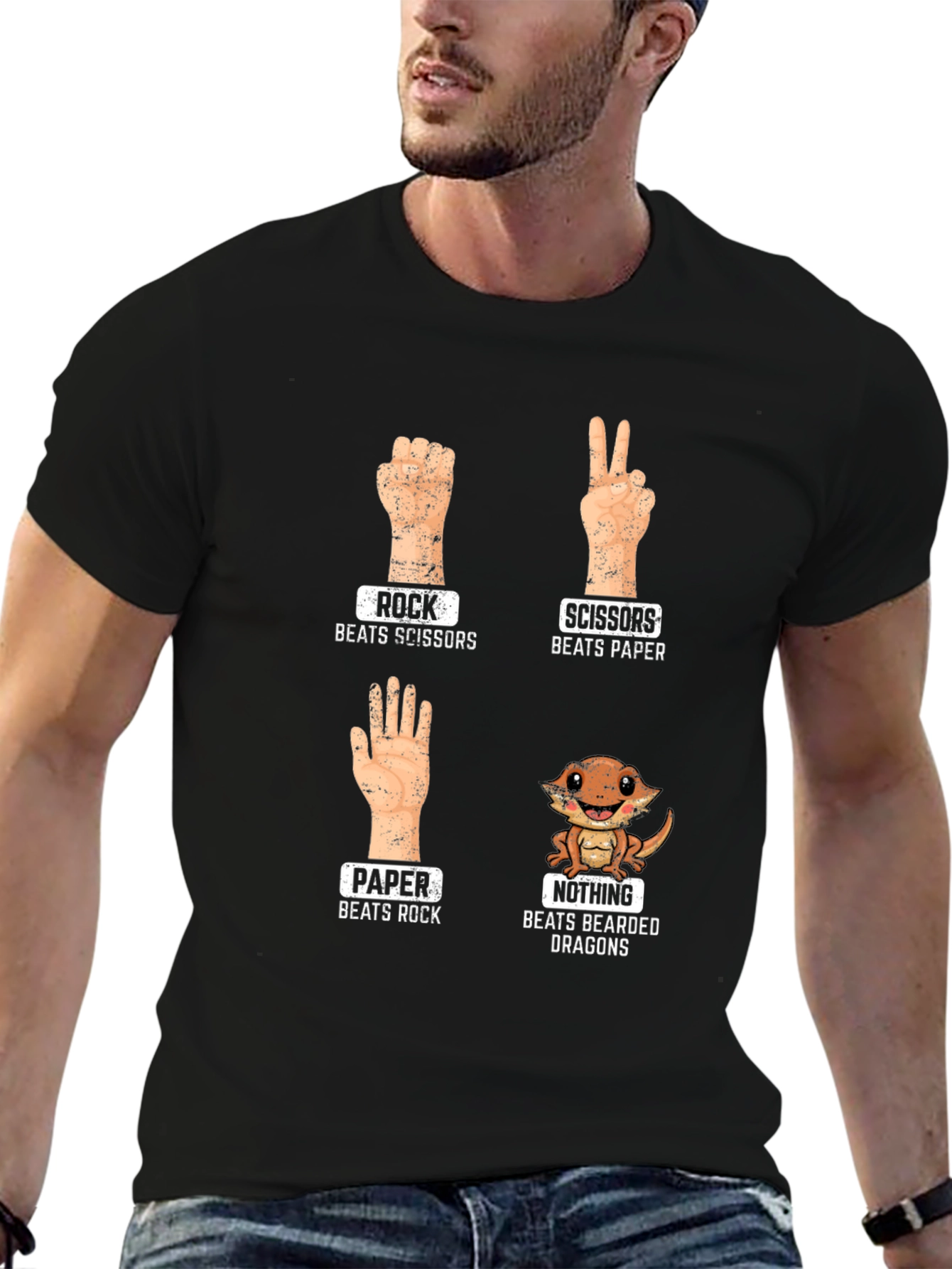 Rock Paper Scissors Bearded Dragon T-Shirt