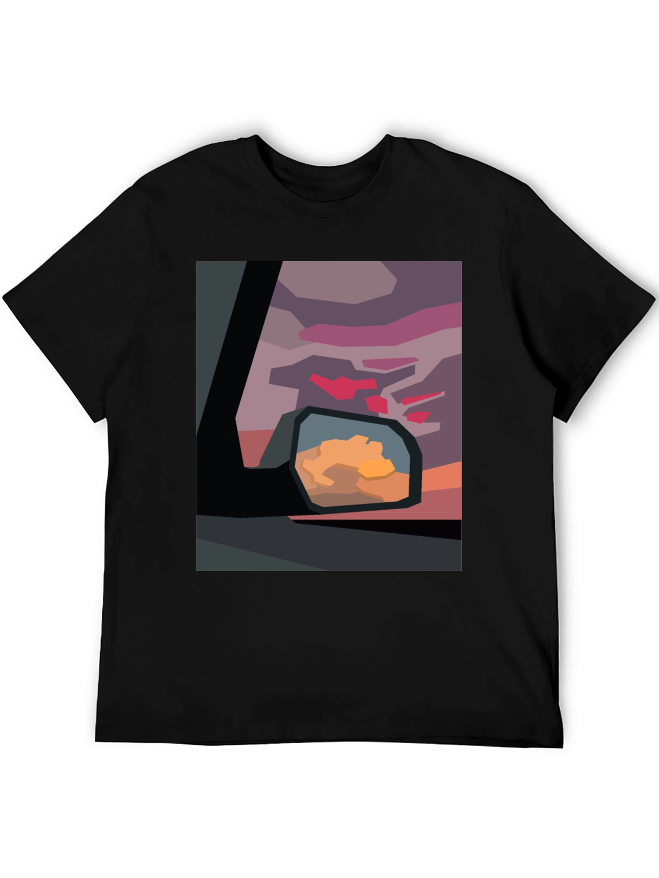 Abstract Sunset Graphic Tee - Modern Art Shirt