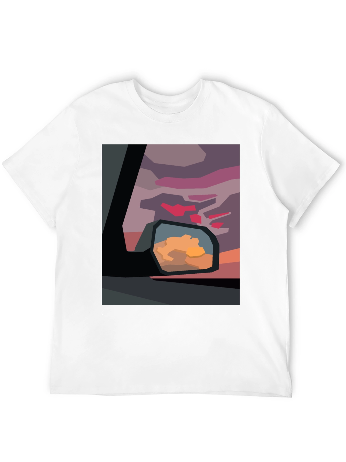 Abstract Sunset Graphic Tee - Modern Art Shirt
