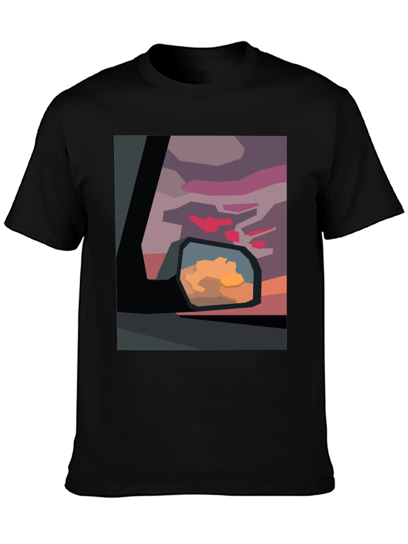 Abstract Sunset Graphic Tee - Modern Art Shirt