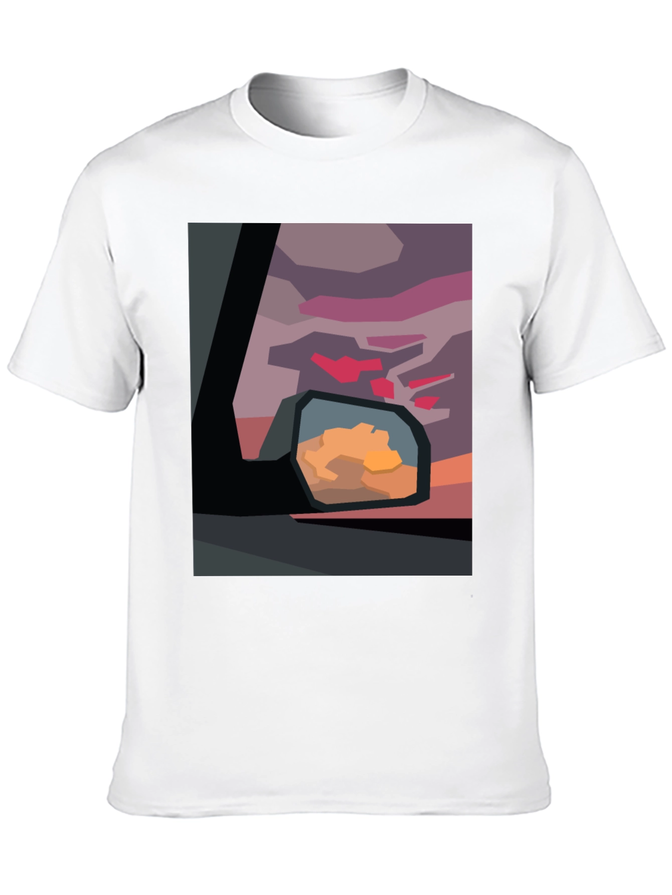 Abstract Sunset Graphic Tee - Modern Art Shirt