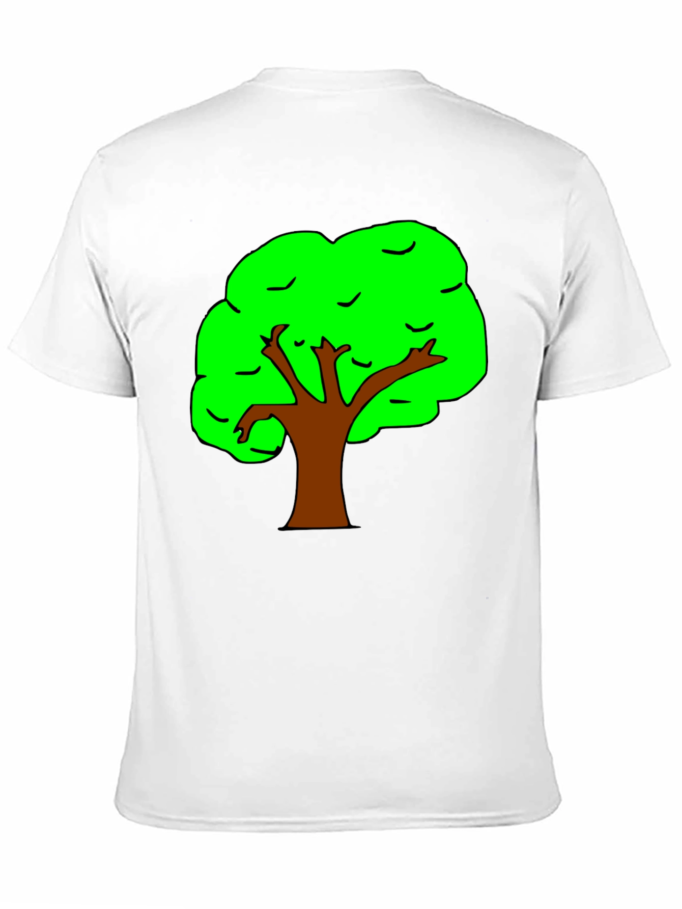 Cartoon Tree Black Tee