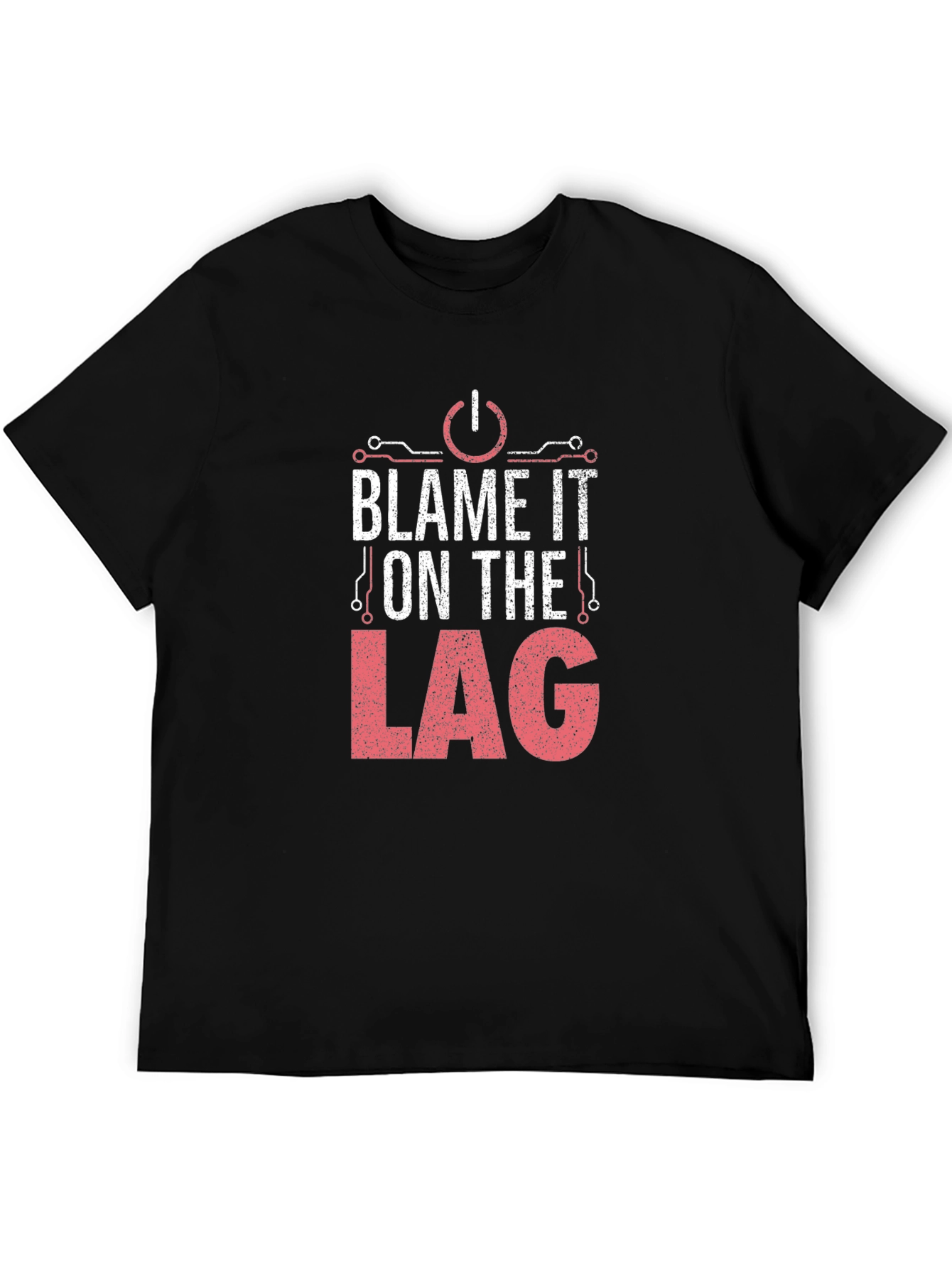 Blame It On The Lag Black Gaming T-Shirt
