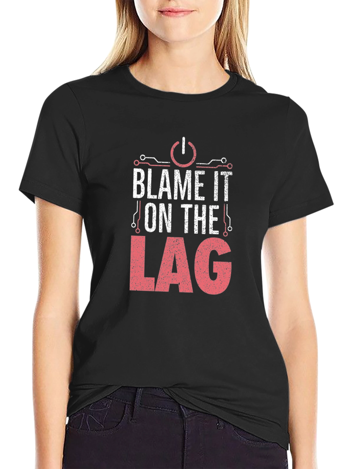 Blame It On The Lag Black Gaming T-Shirt