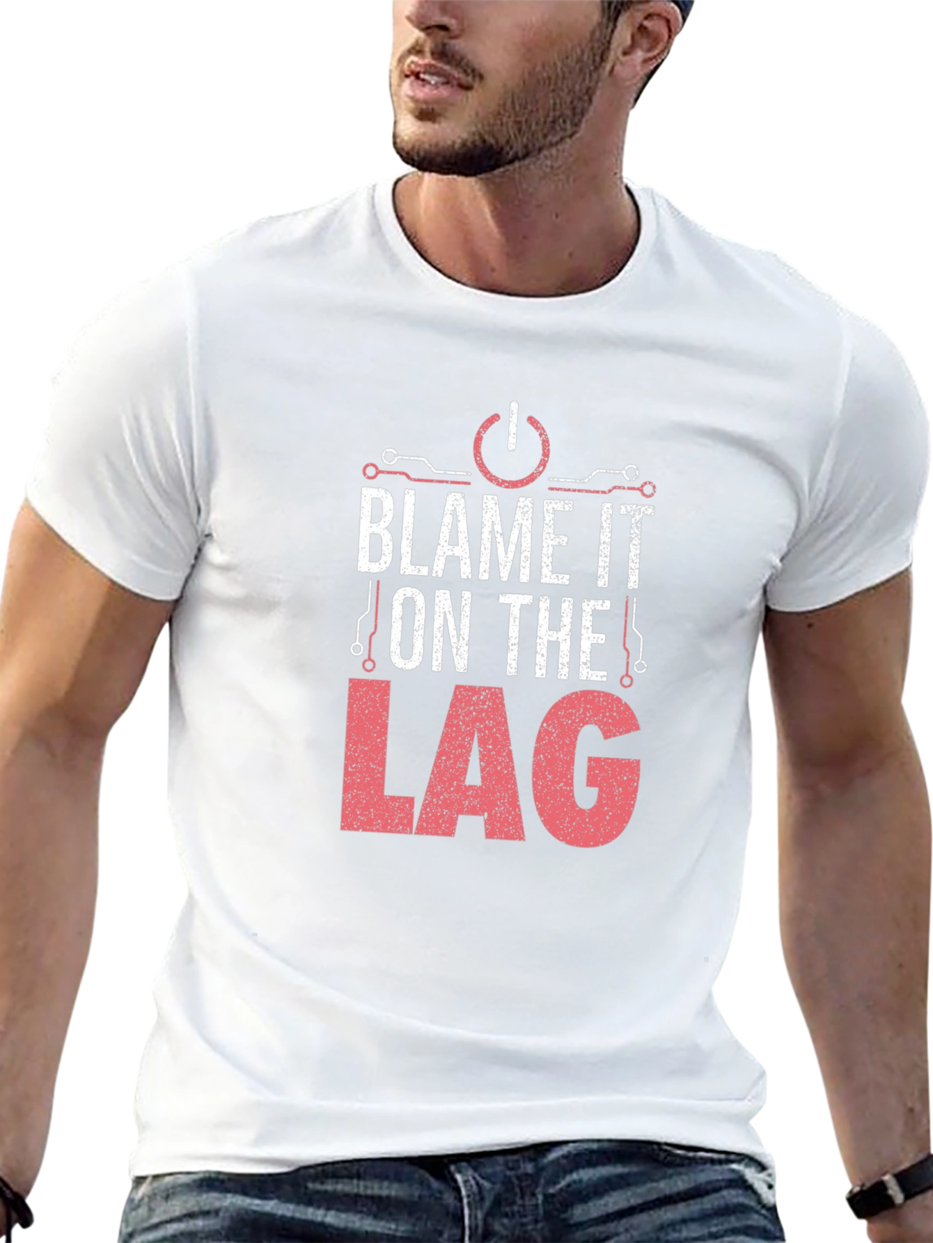 Blame It On The Lag Black Gaming T-Shirt