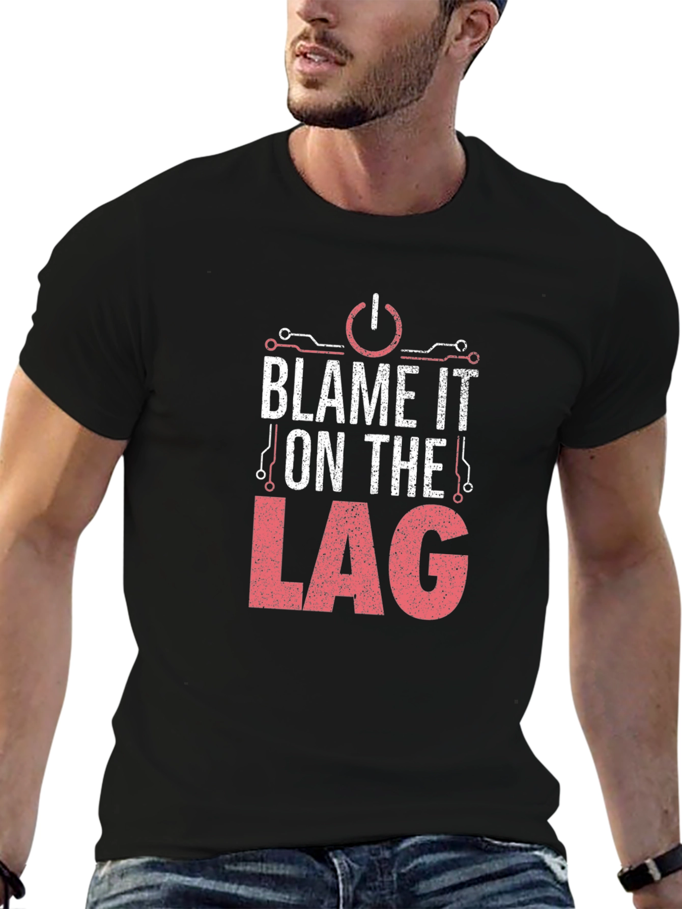 Blame It On The Lag Black Gaming T-Shirt