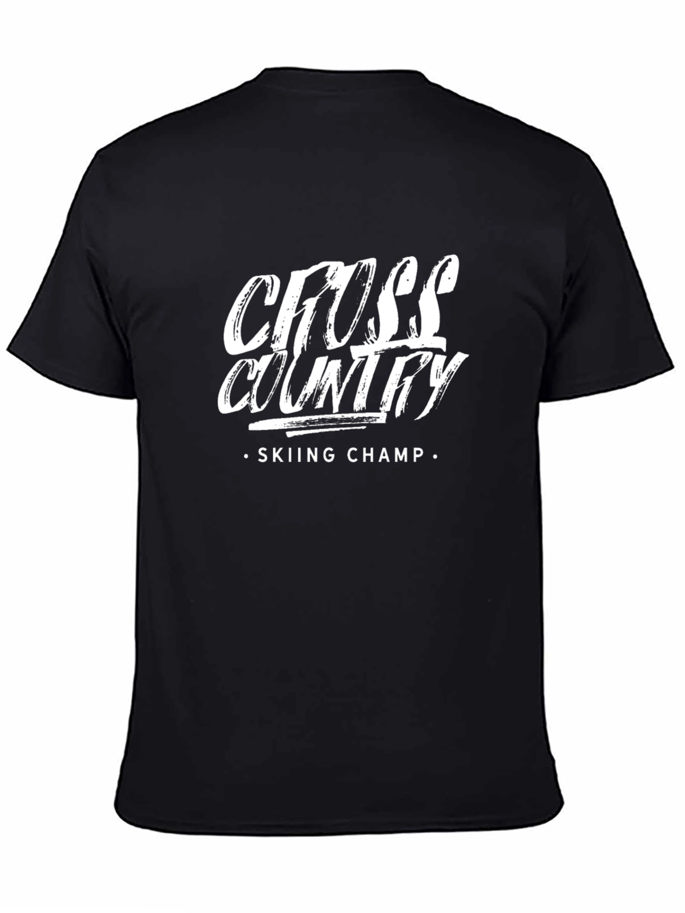 Cross Country Skiing Champ Black T-Shirt