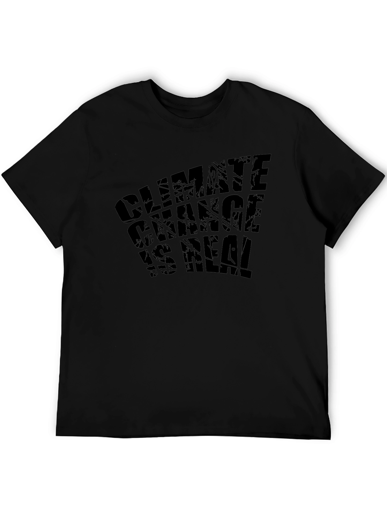 Climate Change is Real Graphic Tee - Black