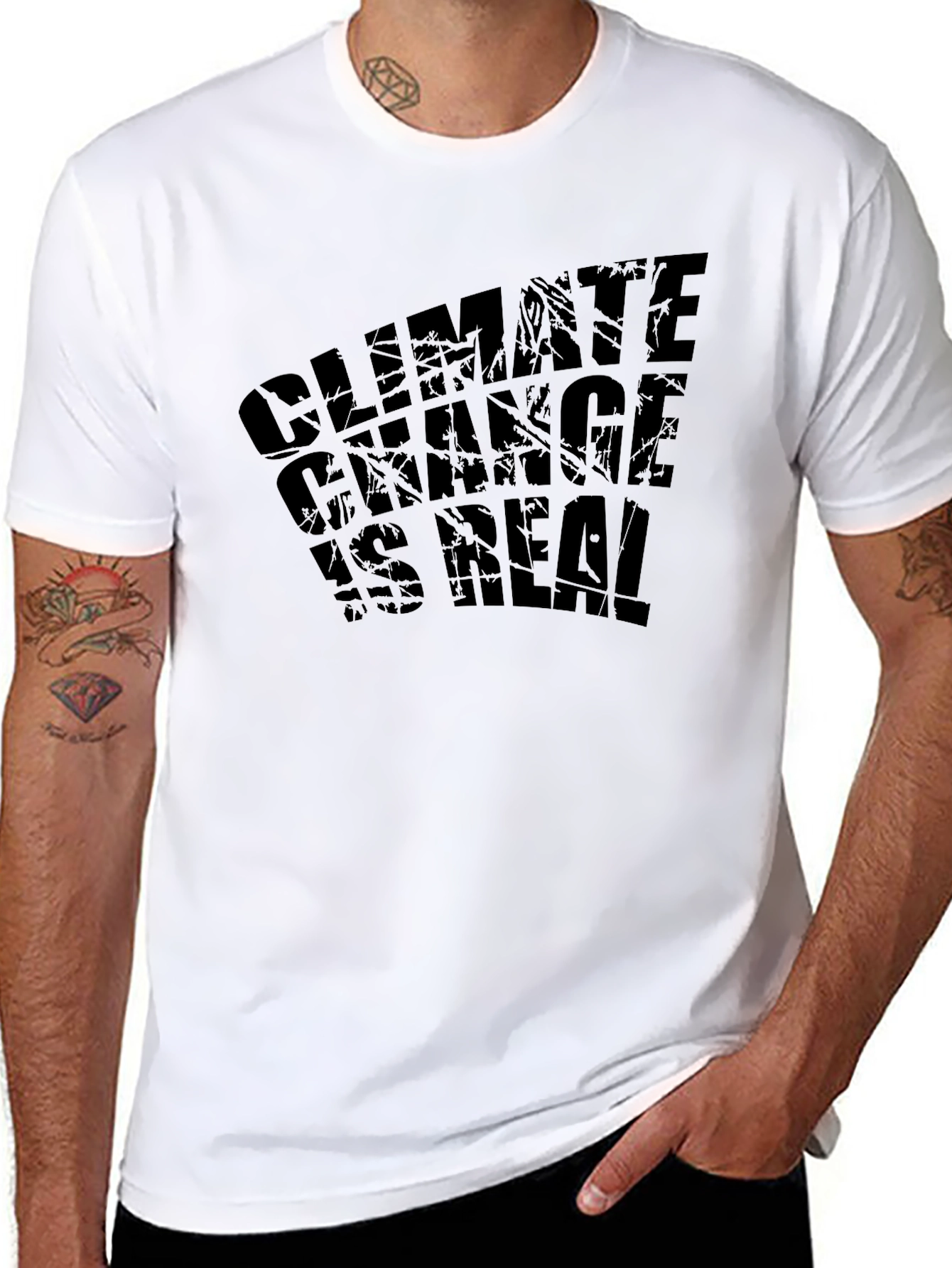Climate Change is Real Graphic Tee - Black