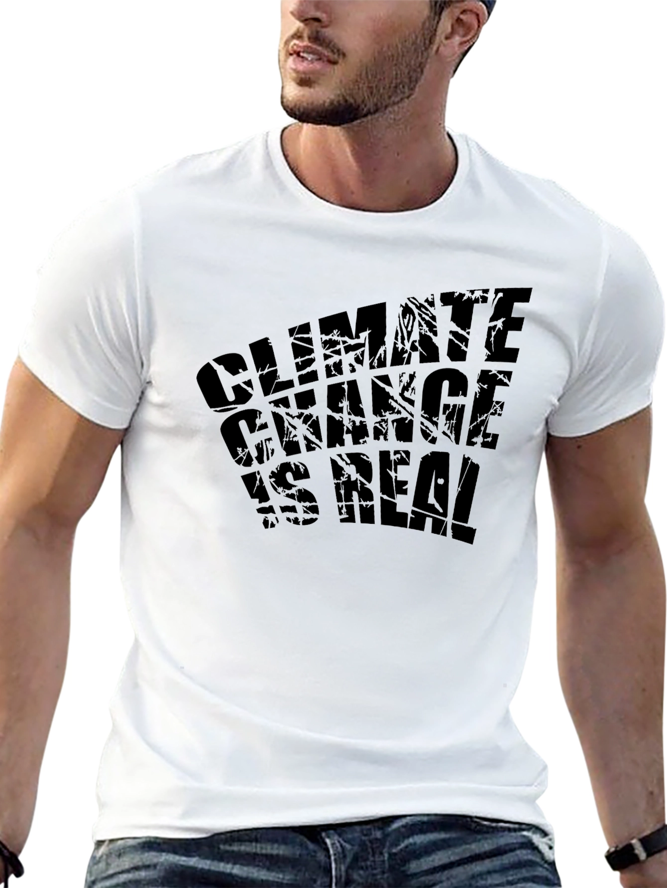 Climate Change is Real Graphic Tee - Black