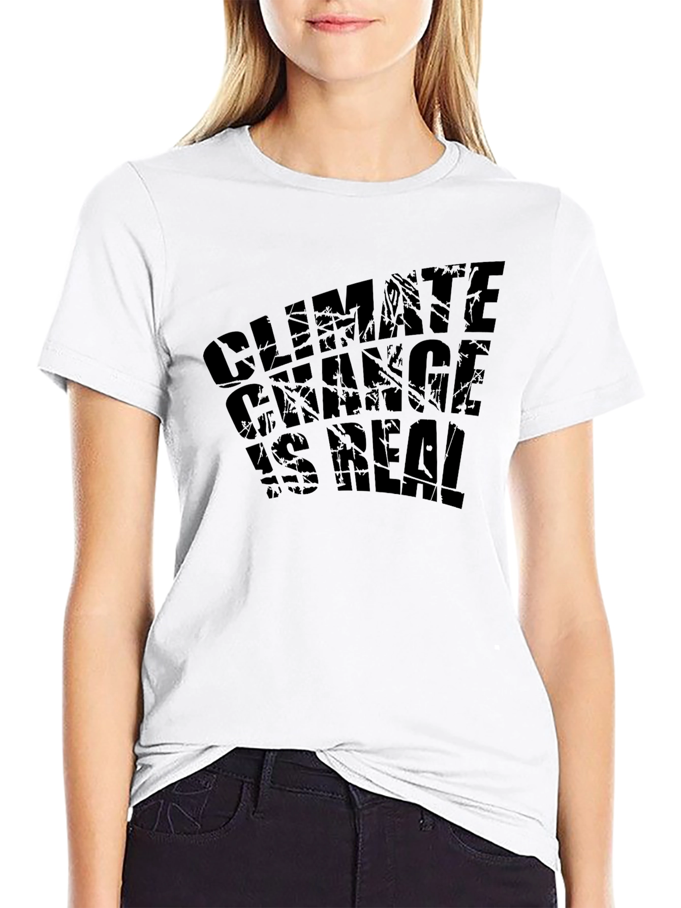 Climate Change is Real Graphic Tee - Black