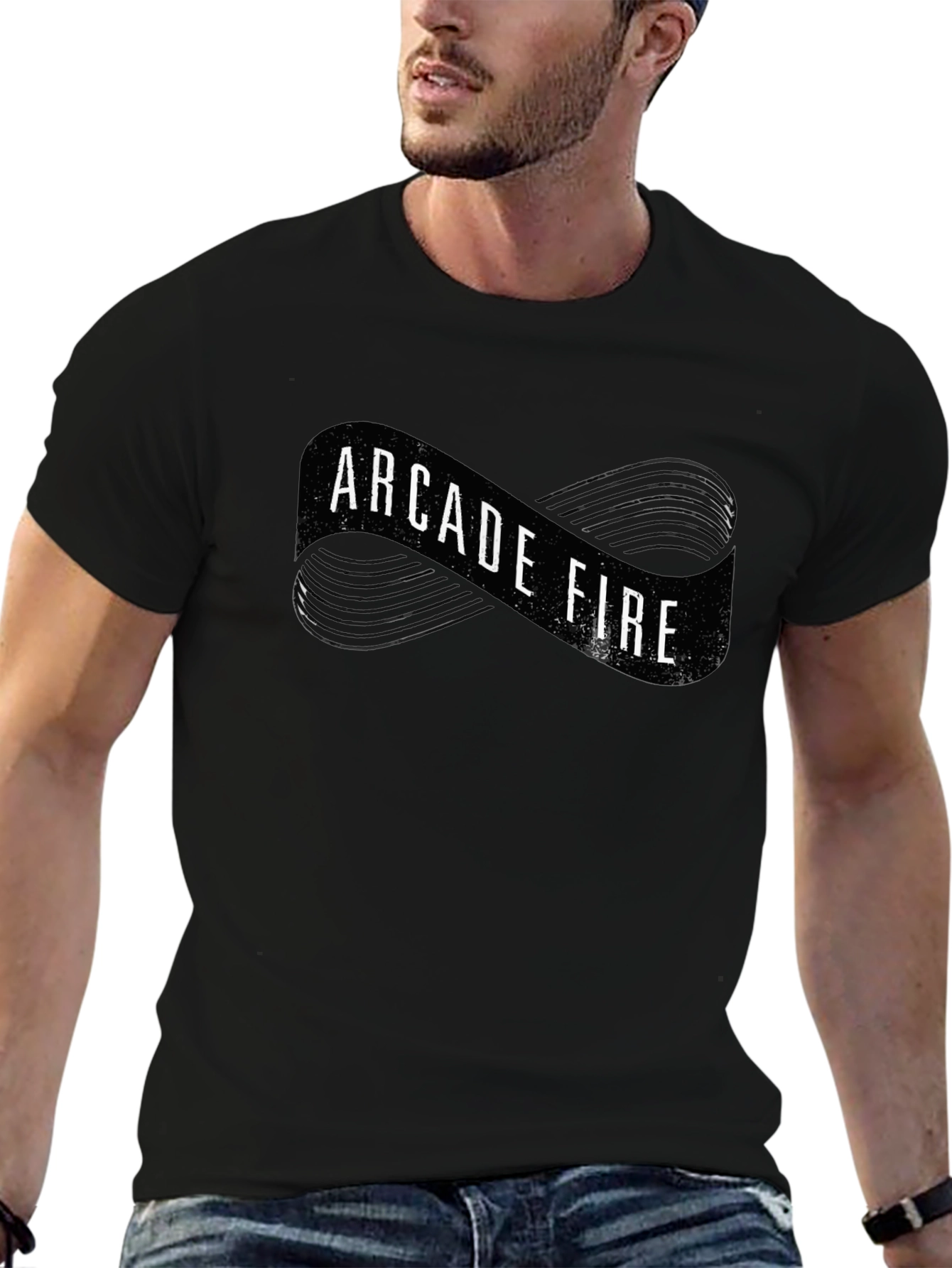 Arcade Fire Infinity Symbol Black T-Shirt