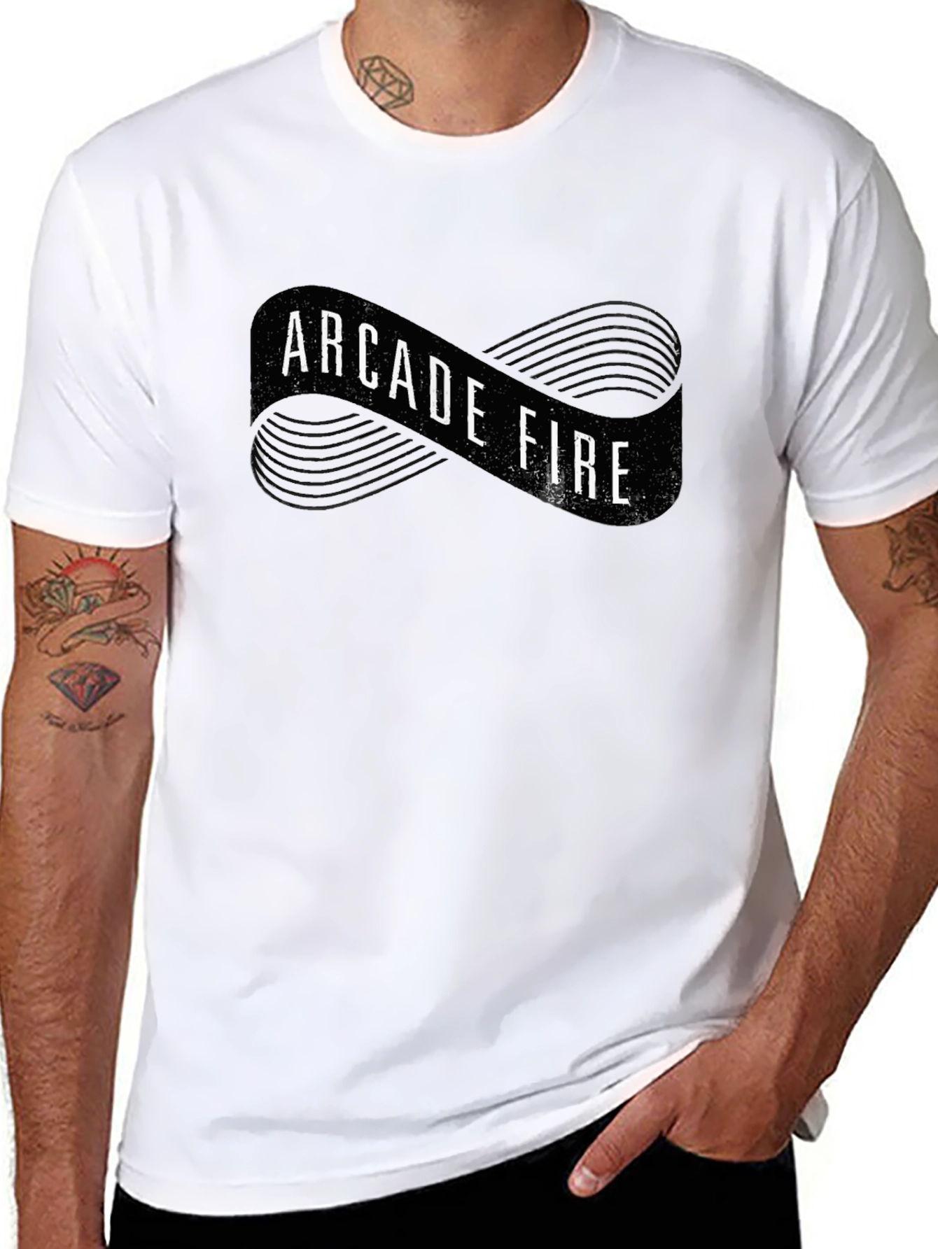 Arcade Fire Infinity Symbol Black T-Shirt