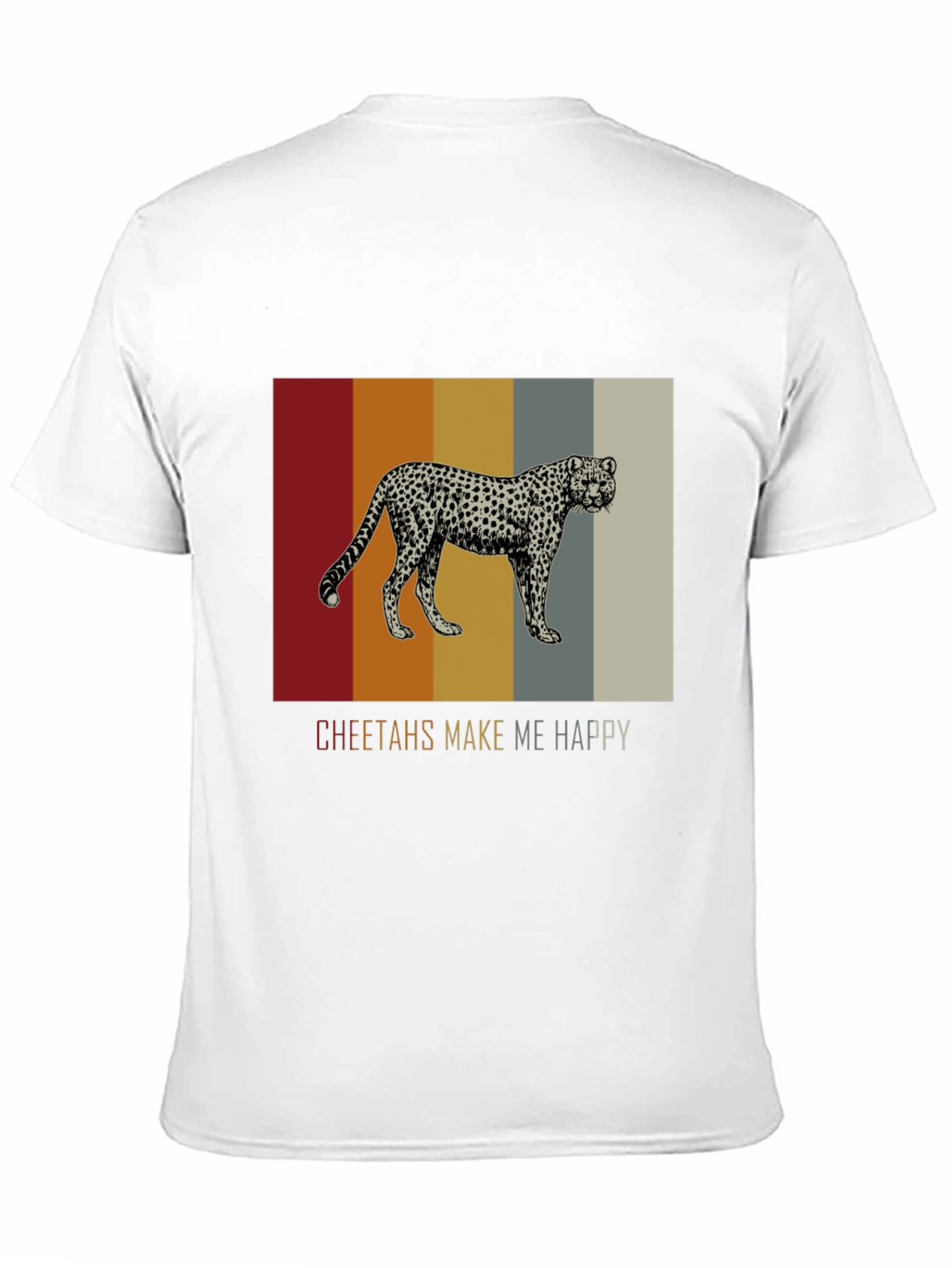 Cheetahs Make Me Happy Black Graphic Tee