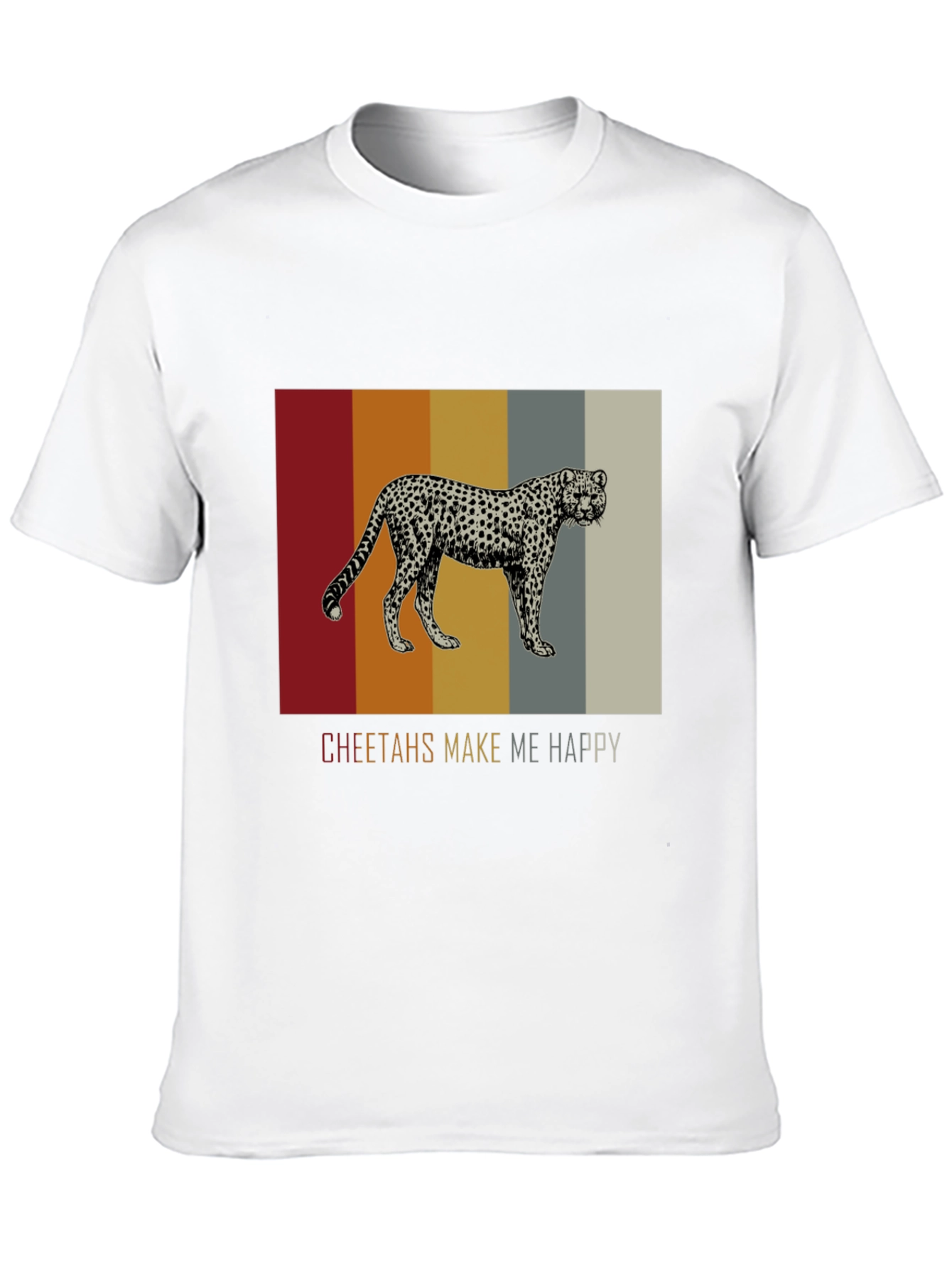 Cheetahs Make Me Happy Black Graphic Tee