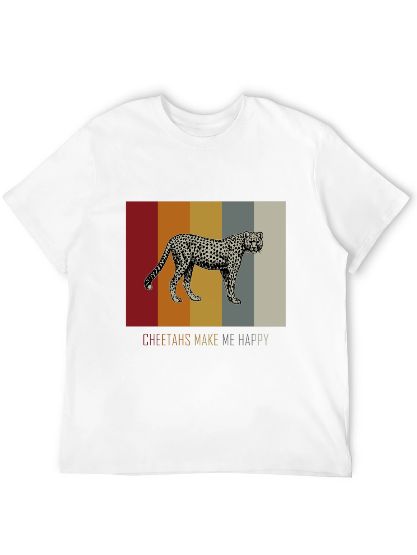 Cheetahs Make Me Happy Black Graphic Tee