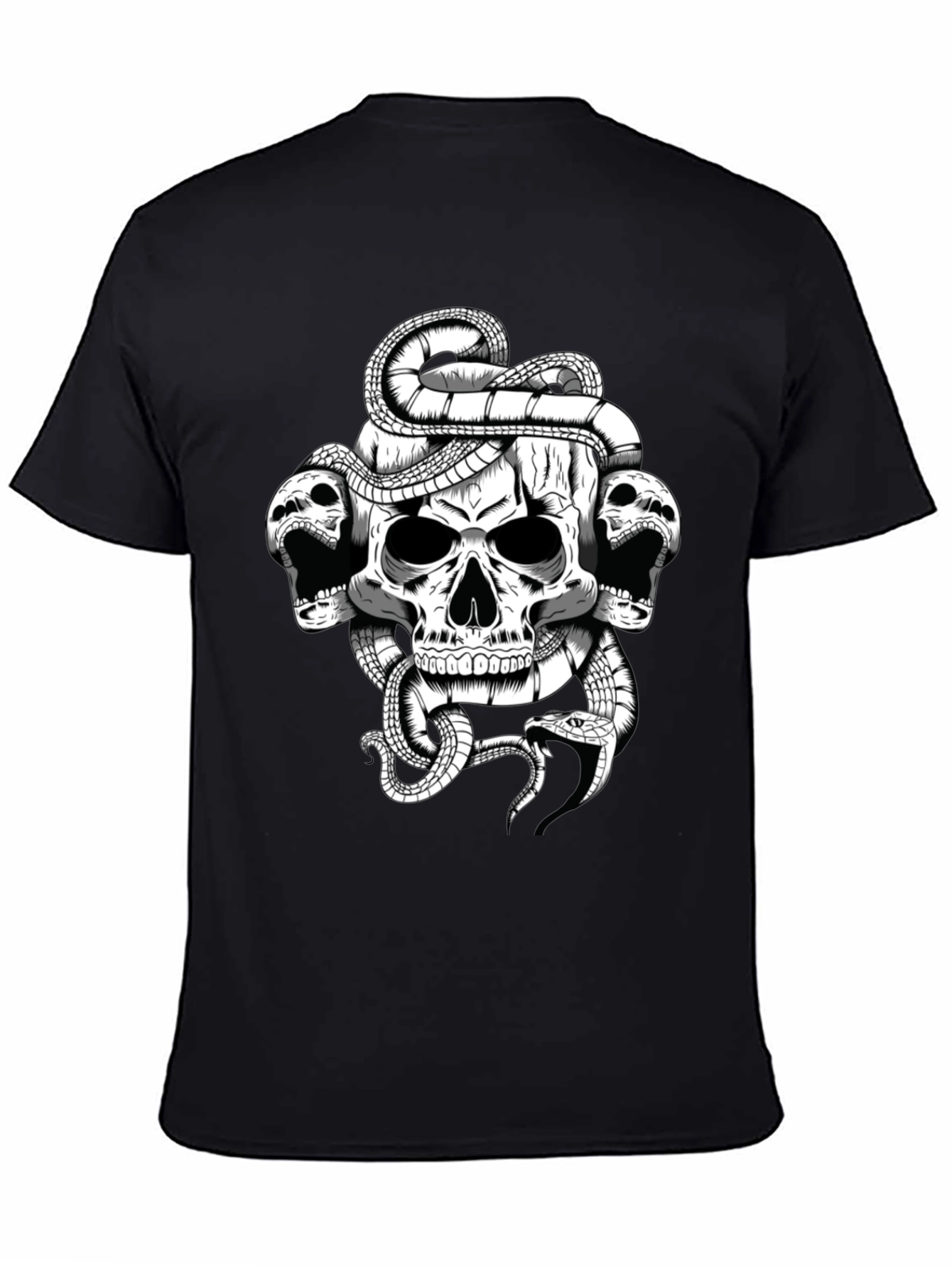 Skull & Snake Graphic T-Shirt