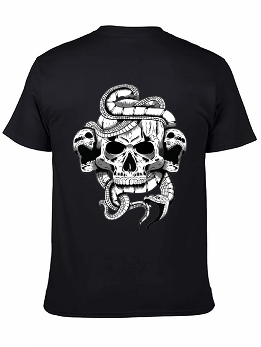 Skull & Snake Graphic T-Shirt