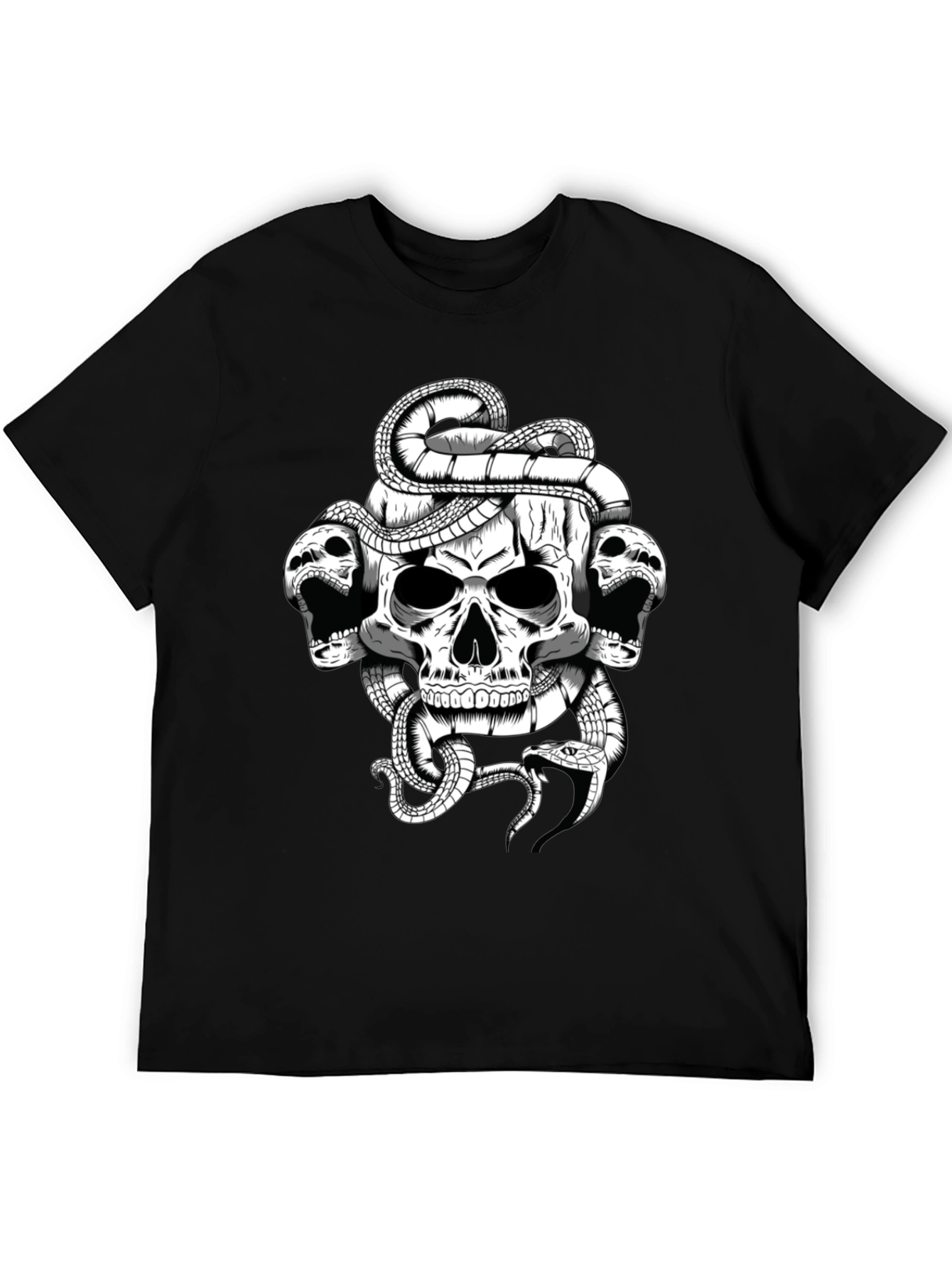 Skull & Snake Graphic T-Shirt