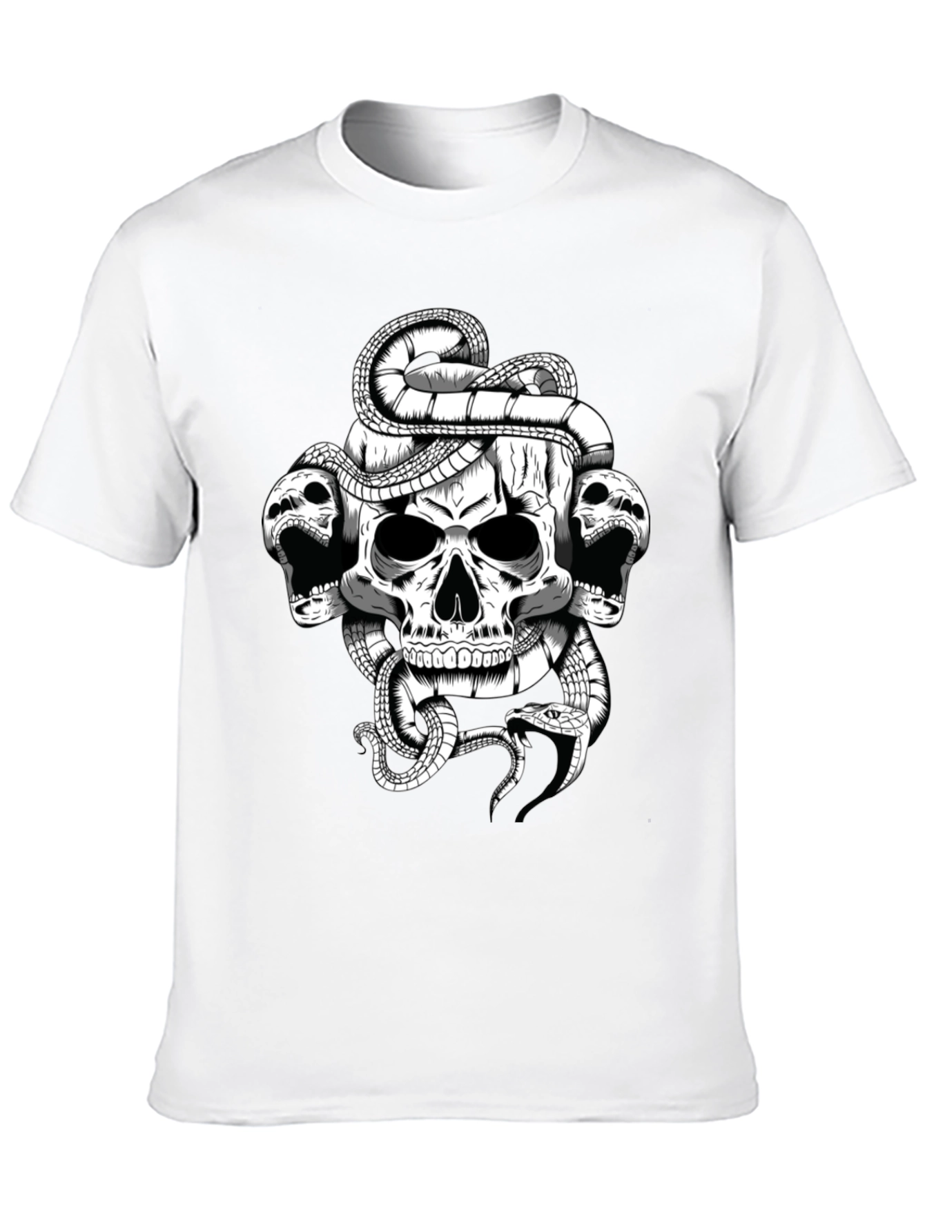 Skull & Snake Graphic T-Shirt