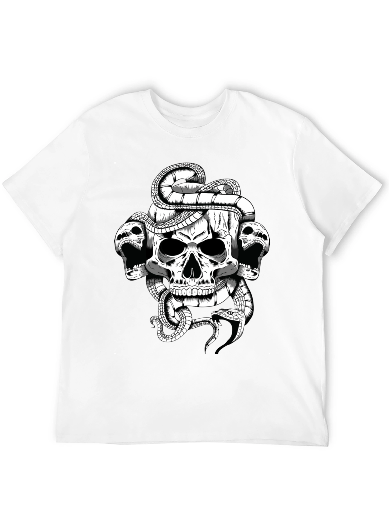 Skull & Snake Graphic T-Shirt