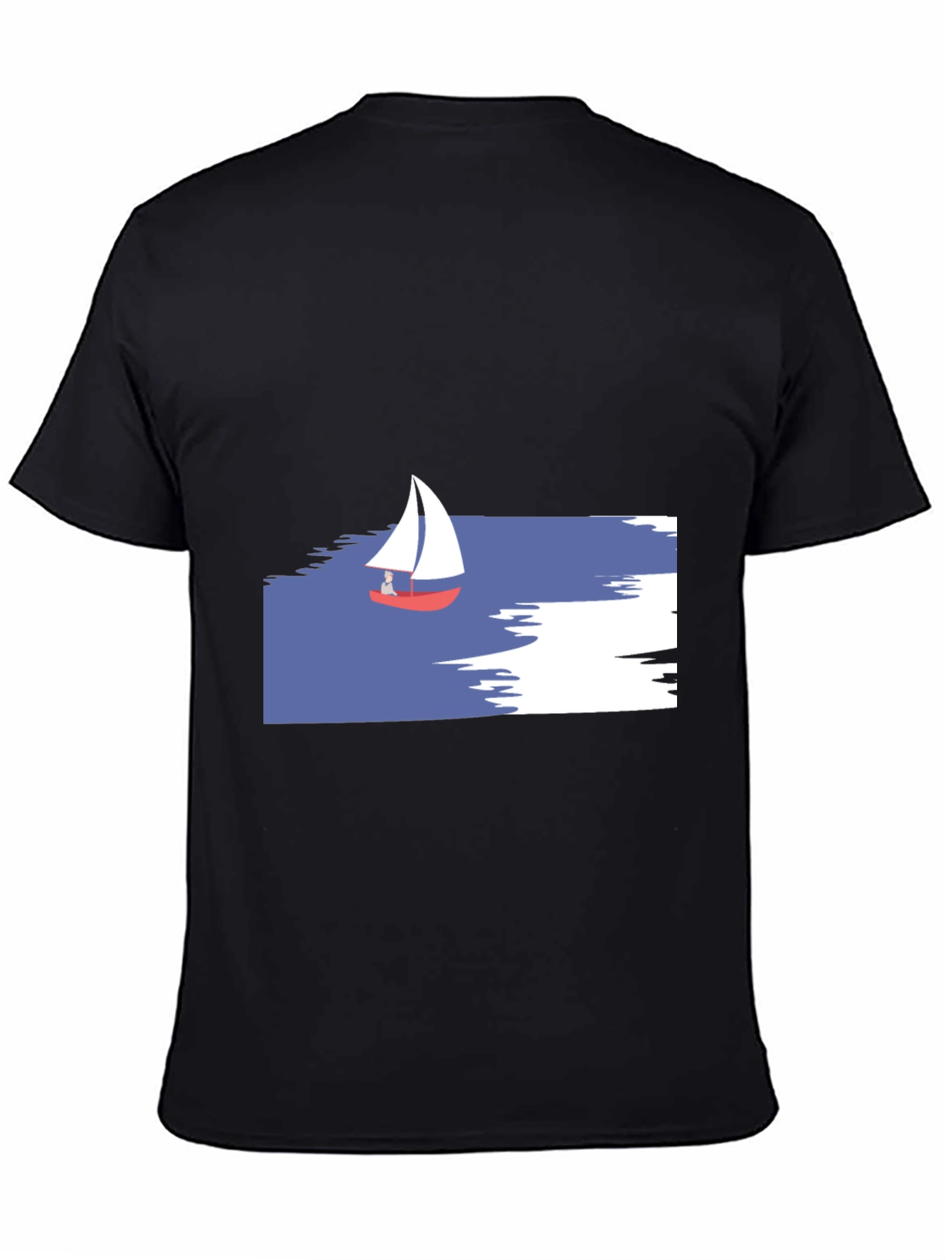 Sailboat Graphic T-Shirt - Black