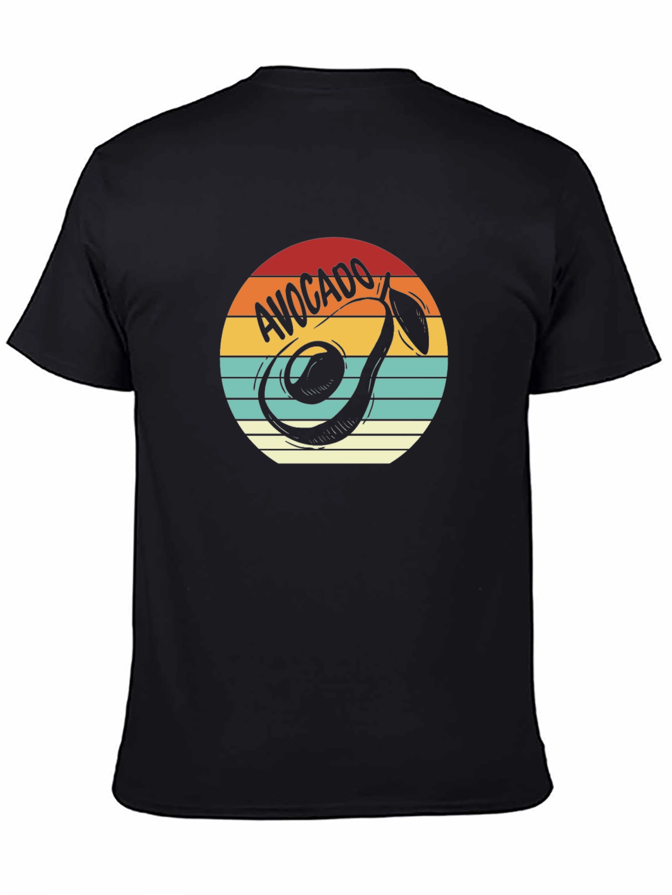 Avocado Retro Graphic Tee - Unisex Black T-Shirt
