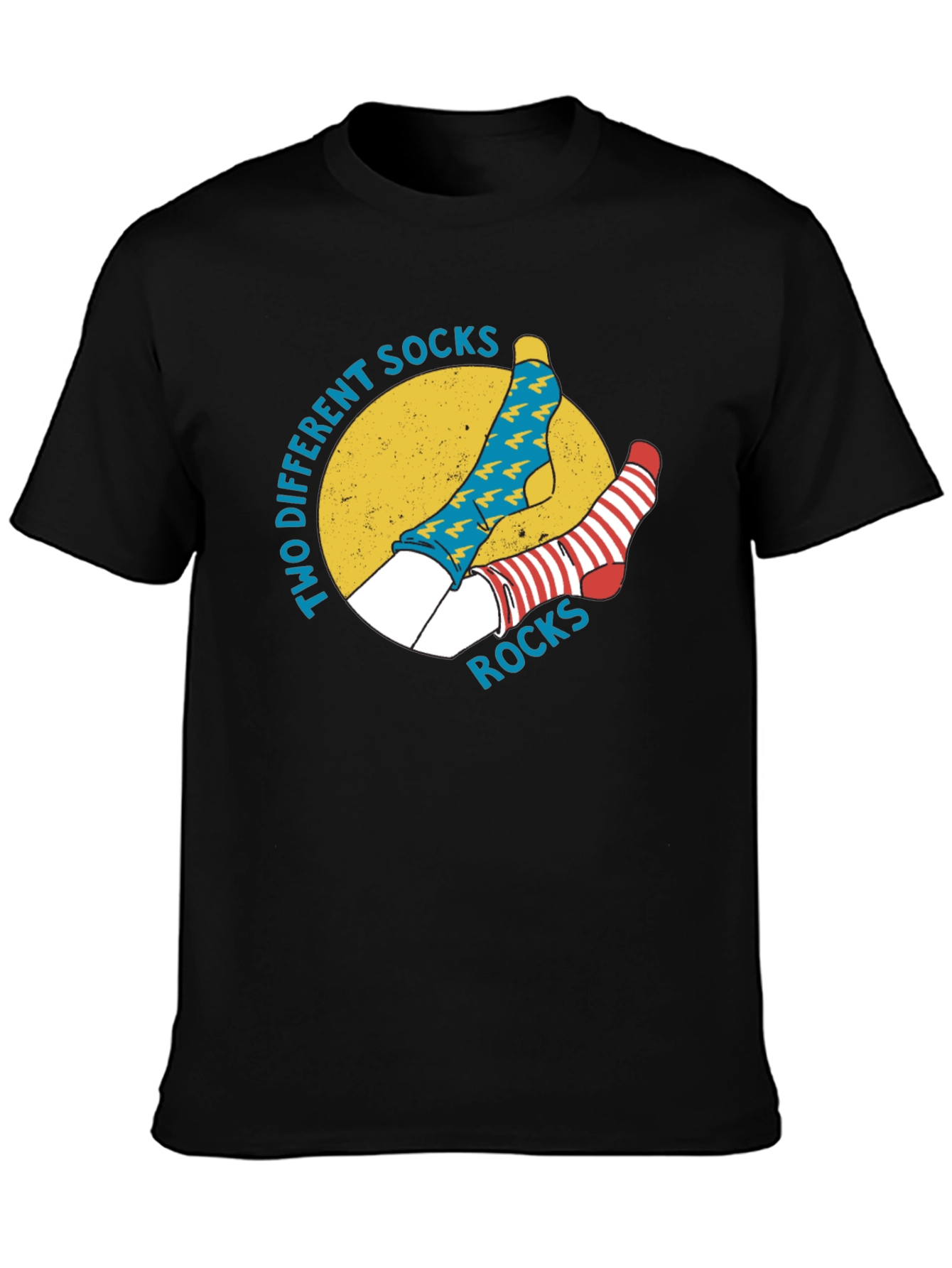 Two Different Socks Rocks Graphic T-Shirt
